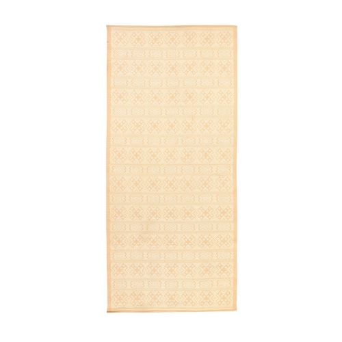Ivory, New Hand Knotted, Natural Wool, Flat Weave, Double Weft Soumak, Wide Runner, Oriental 