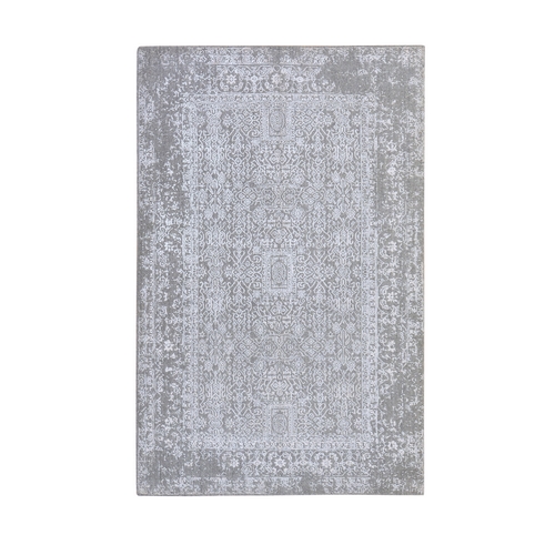 Griffin Gray, Fine Jacquard Hand Loomed, Modern Design, Wool and Art Silk, Soft Pile, Oriental 