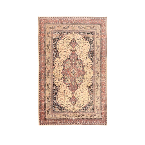 Chiffon White, Vintage Turkish Sivas, Medallion Design, 100% Wool, Hand Knotted, Professionally Cleaned, Even Wear, Sides and Ends Secured, Oriental 