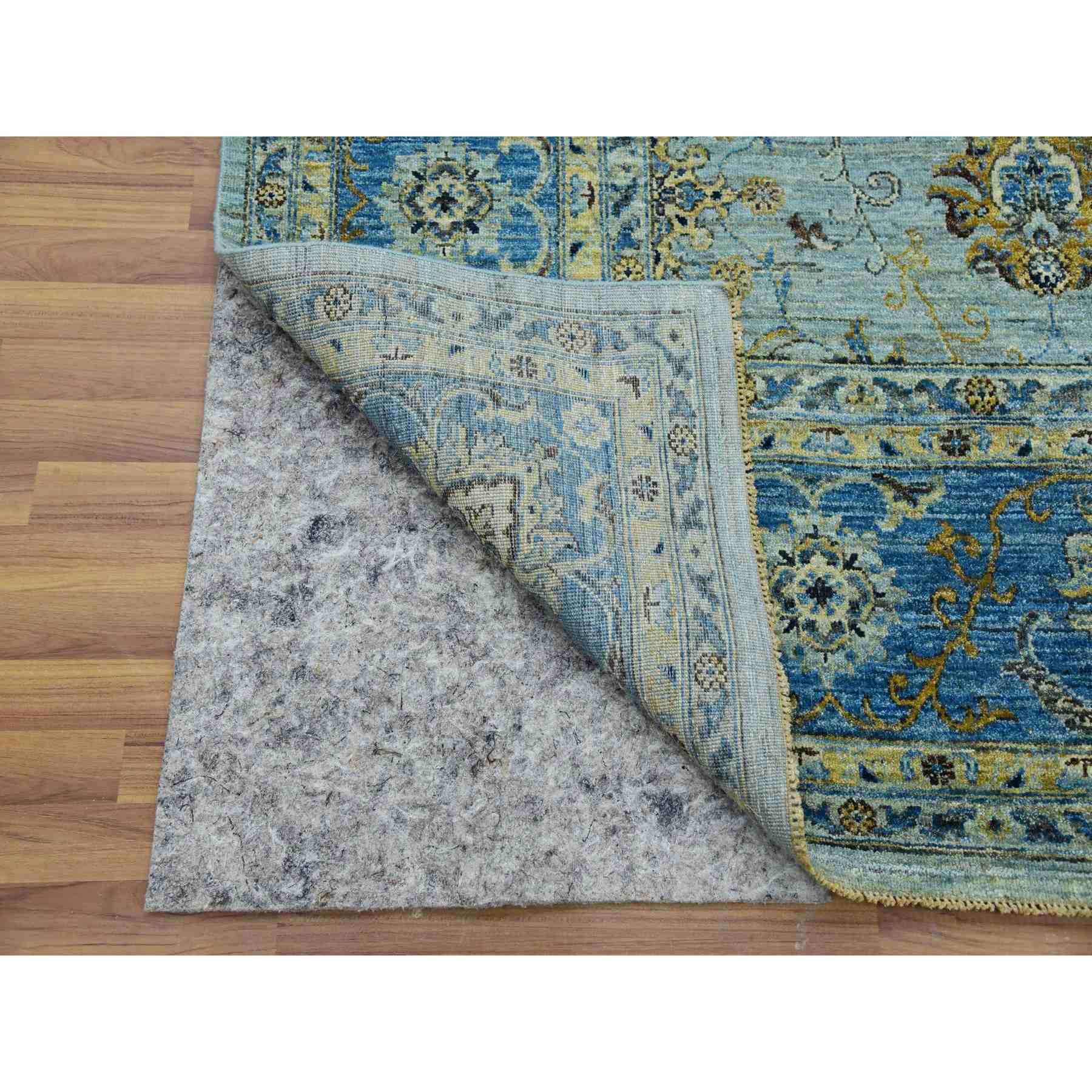 Oushak-And-Peshawar-Hand-Knotted-Rug-398455