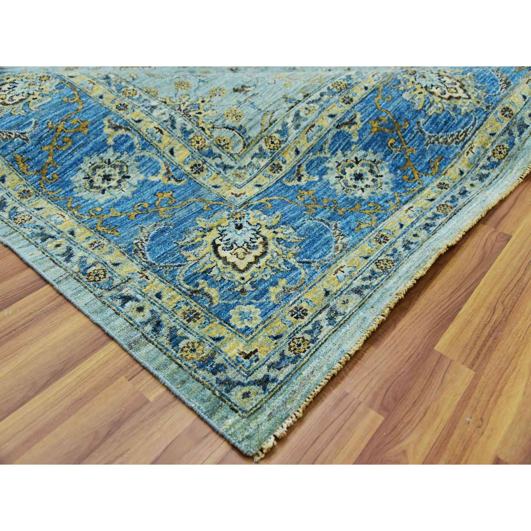 Oushak-And-Peshawar-Hand-Knotted-Rug-398455