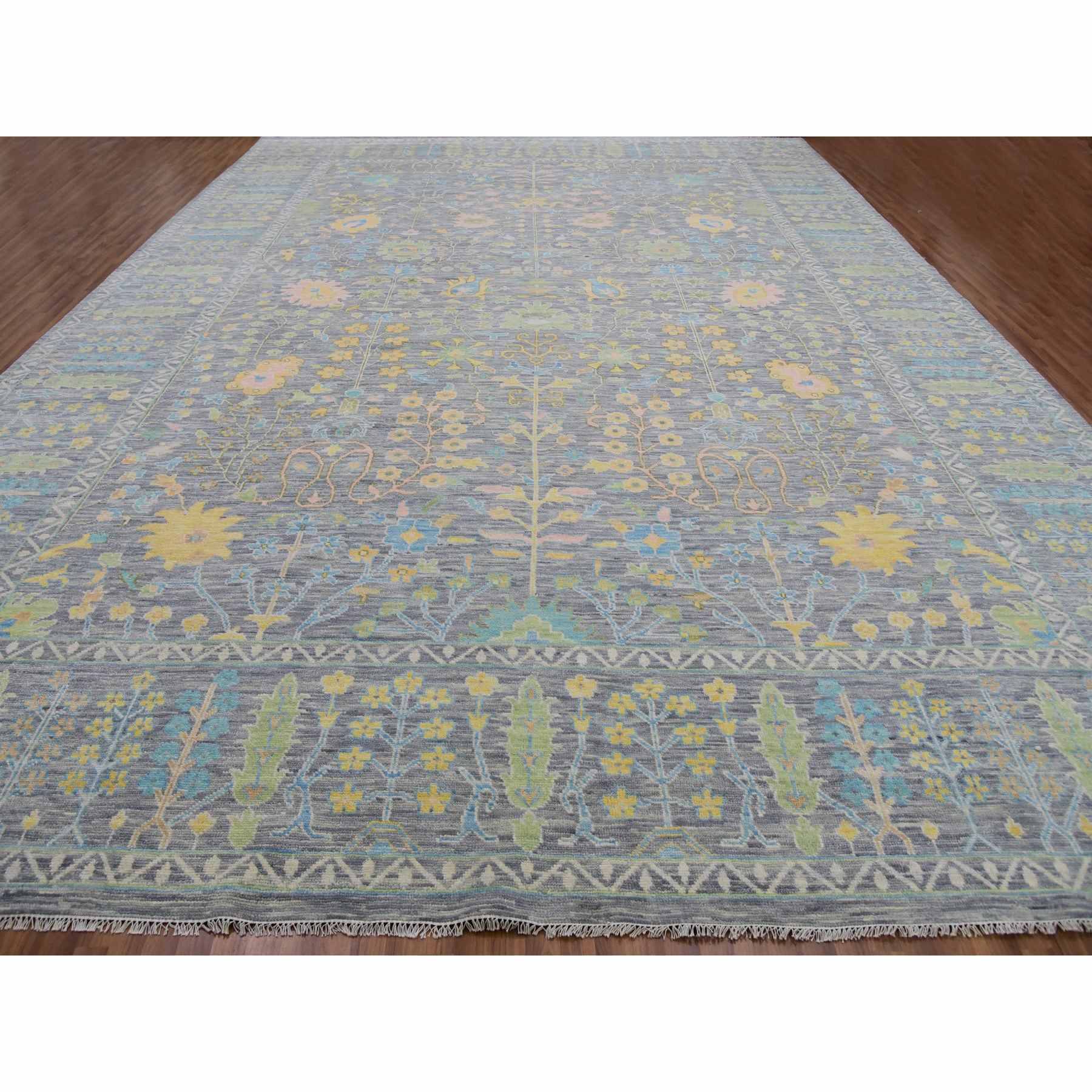 Oushak-And-Peshawar-Hand-Knotted-Rug-399475