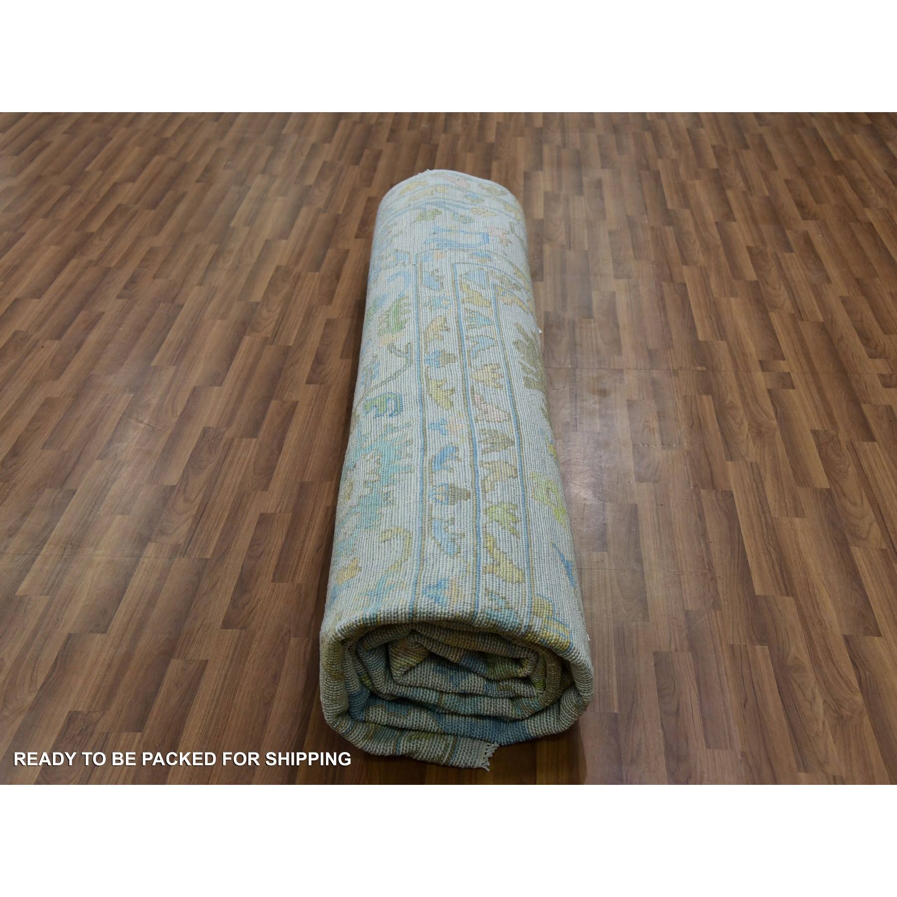 Oushak-And-Peshawar-Hand-Knotted-Rug-399485