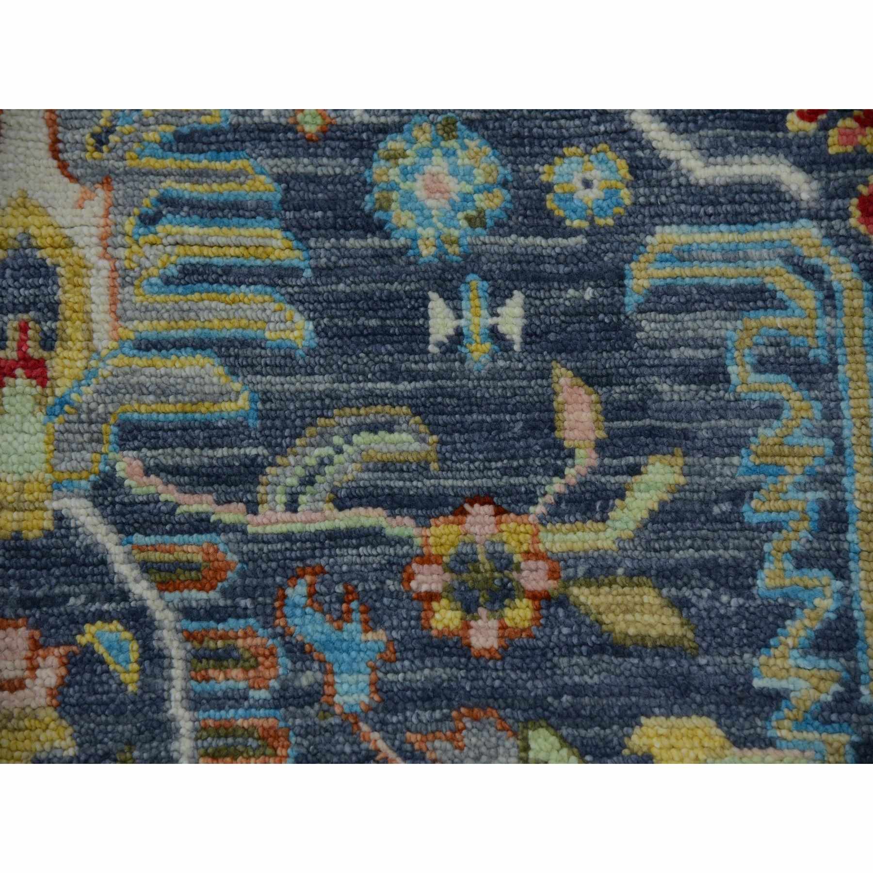 Oushak-And-Peshawar-Hand-Knotted-Rug-399495