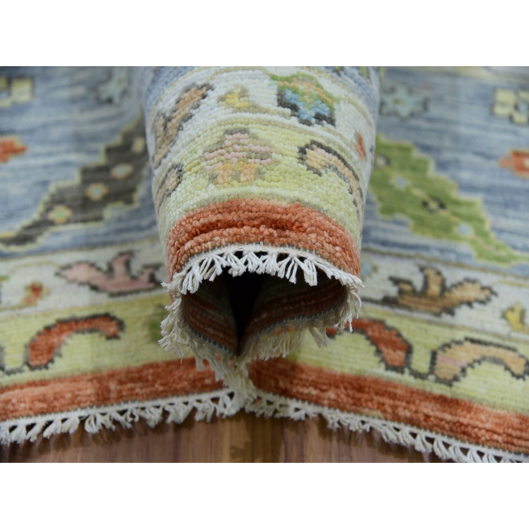 Oushak-And-Peshawar-Hand-Knotted-Rug-399505