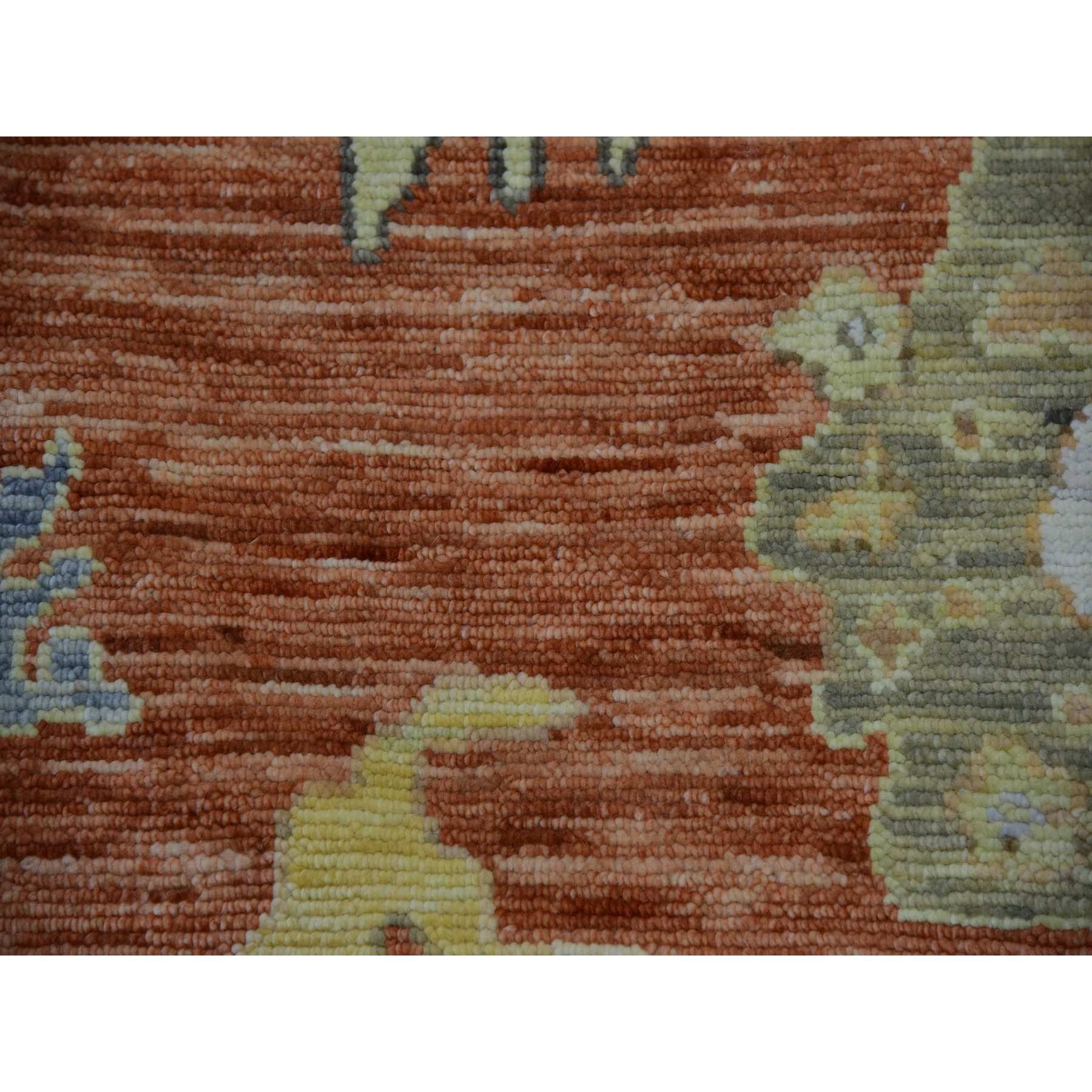 Oushak-And-Peshawar-Hand-Knotted-Rug-399505