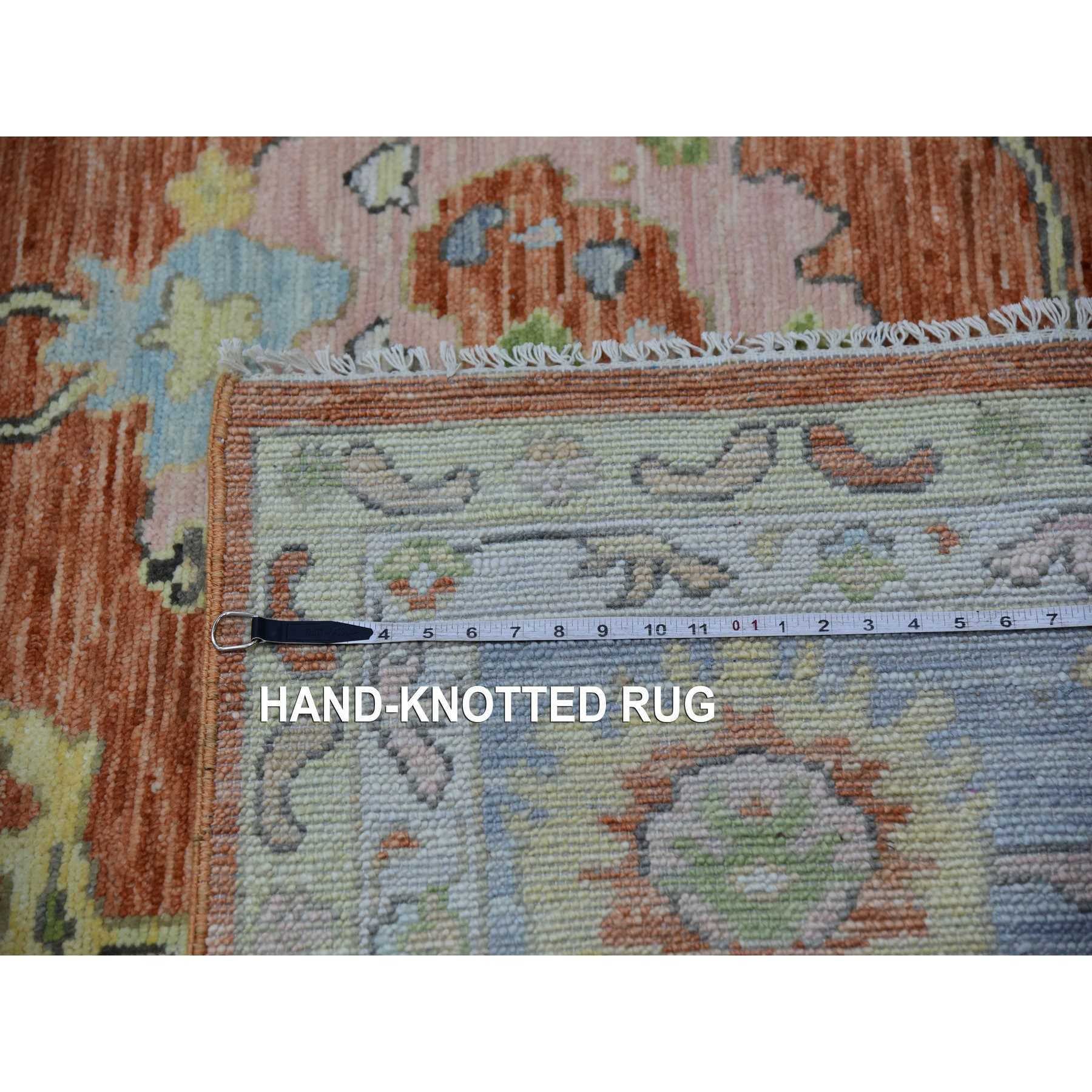 Oushak-And-Peshawar-Hand-Knotted-Rug-399505