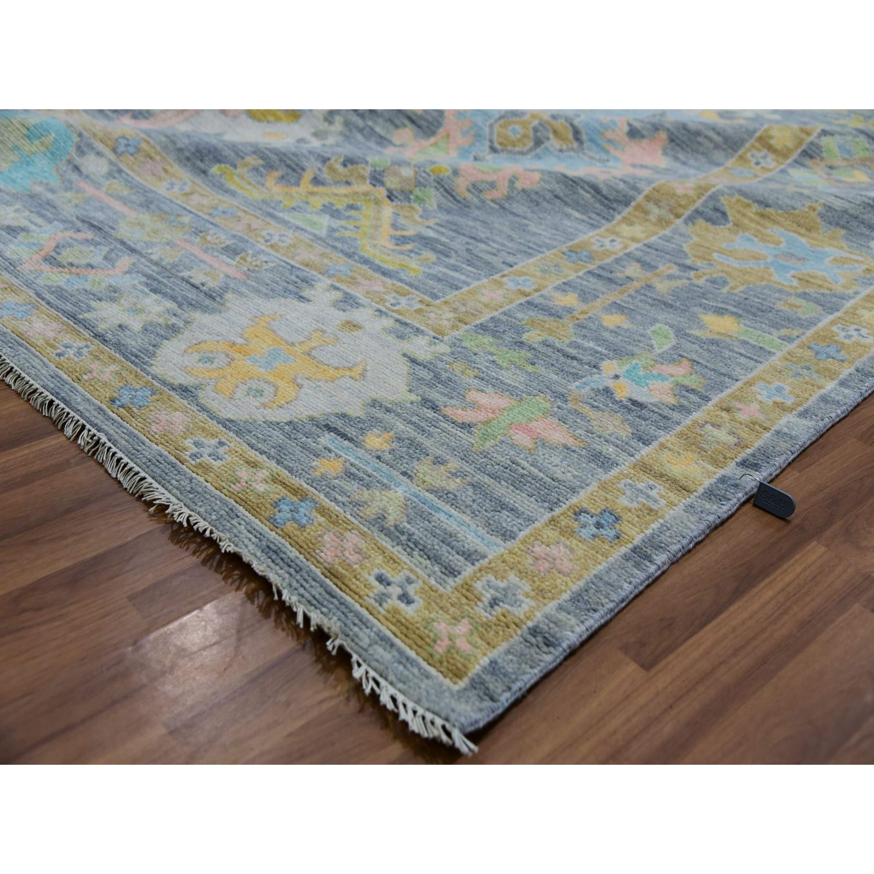 Oushak-And-Peshawar-Hand-Knotted-Rug-399530