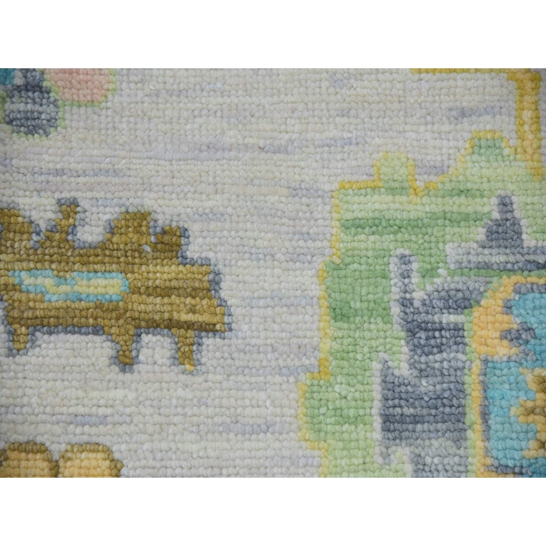 Oushak-And-Peshawar-Hand-Knotted-Rug-399535