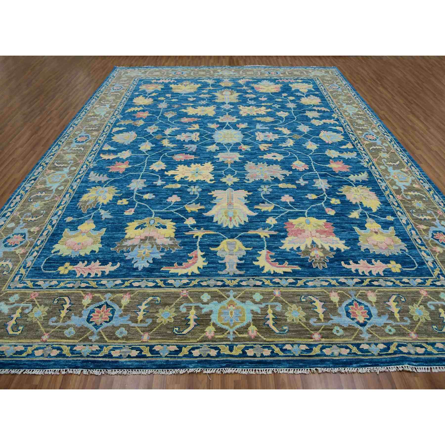 Oushak-And-Peshawar-Hand-Knotted-Rug-399565