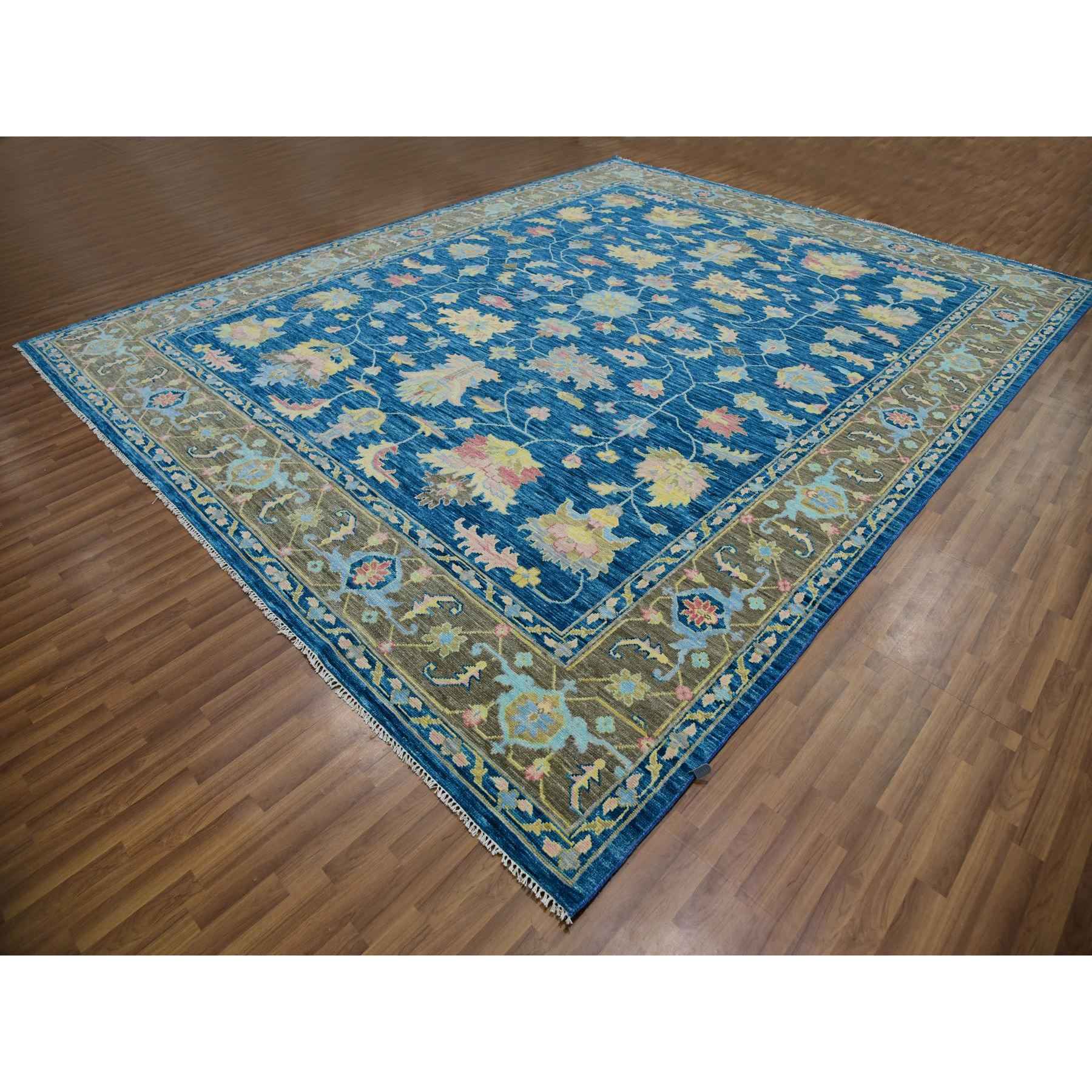 Oushak-And-Peshawar-Hand-Knotted-Rug-399565