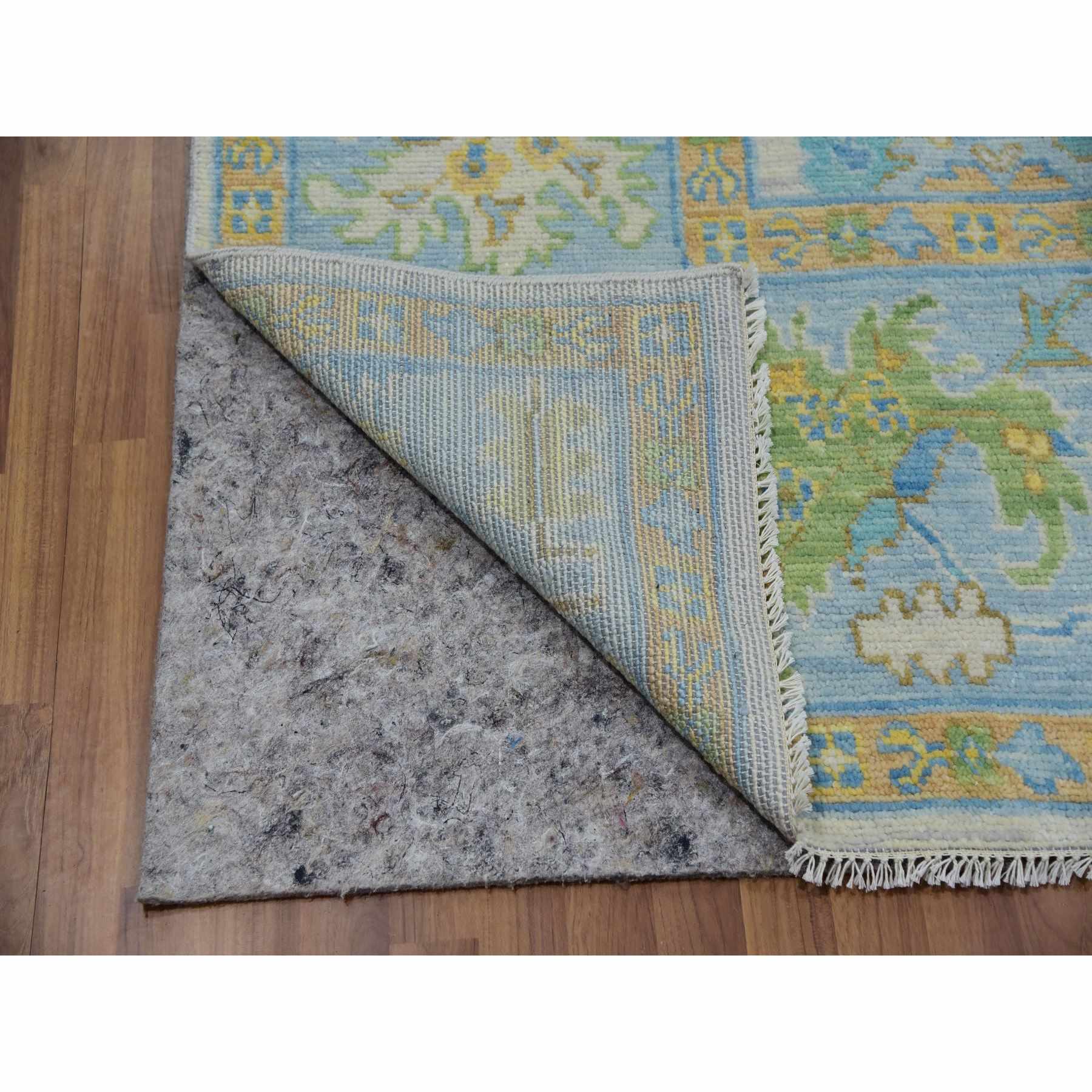 Oushak-And-Peshawar-Hand-Knotted-Rug-399580