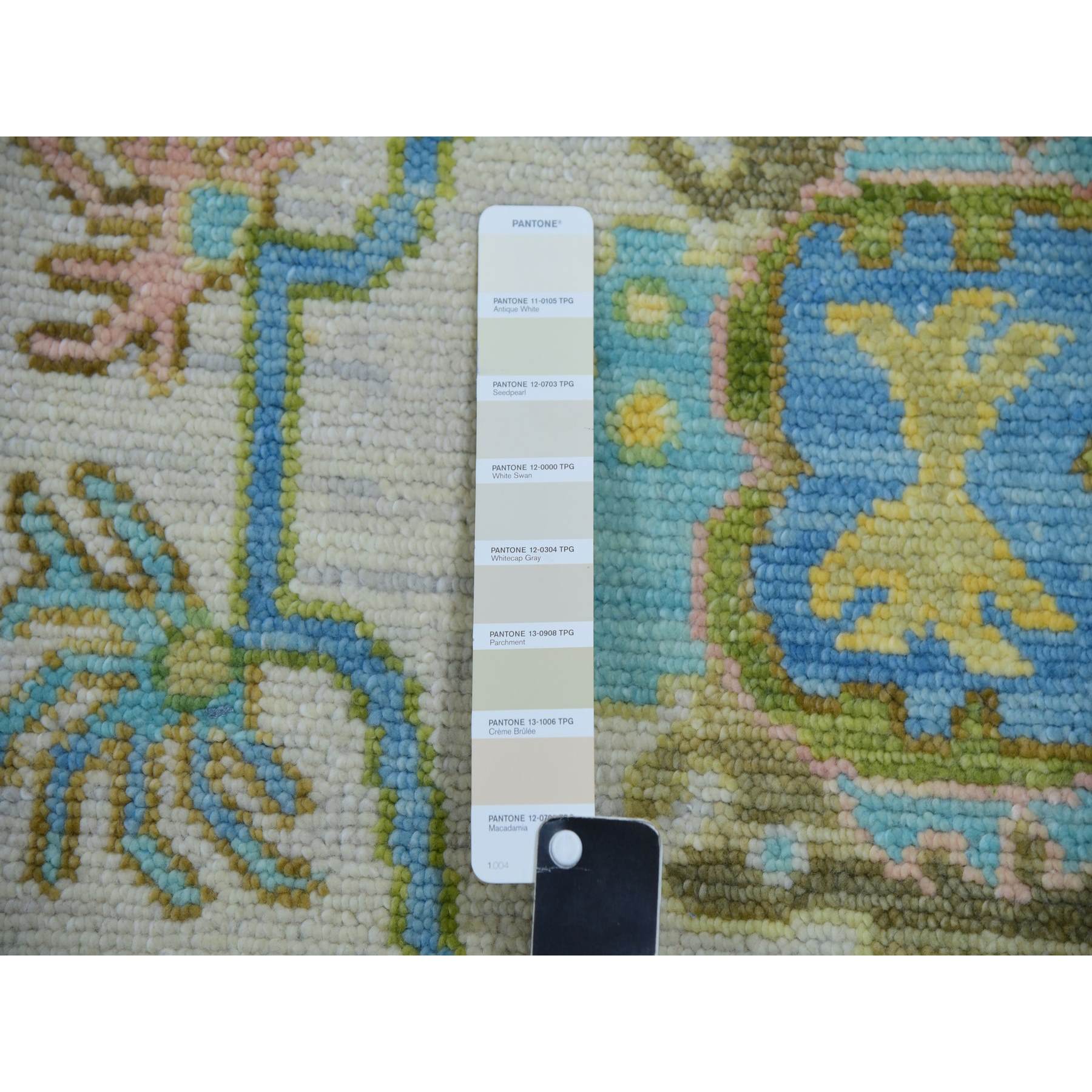Oushak-And-Peshawar-Hand-Knotted-Rug-399595