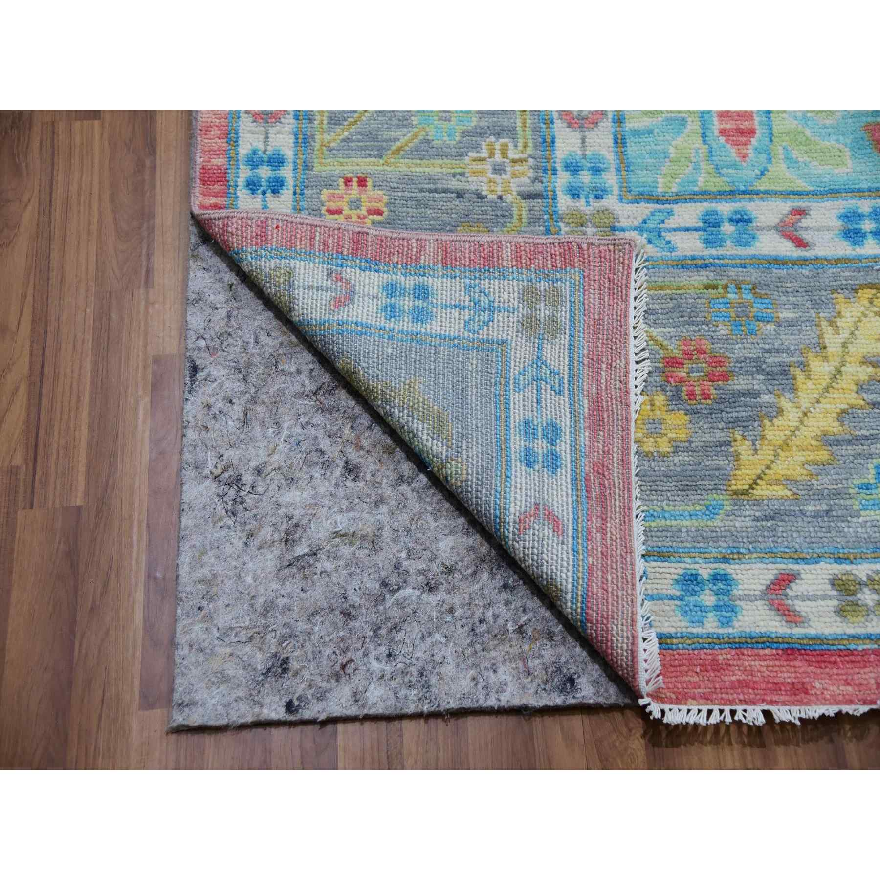 Oushak-And-Peshawar-Hand-Knotted-Rug-399695