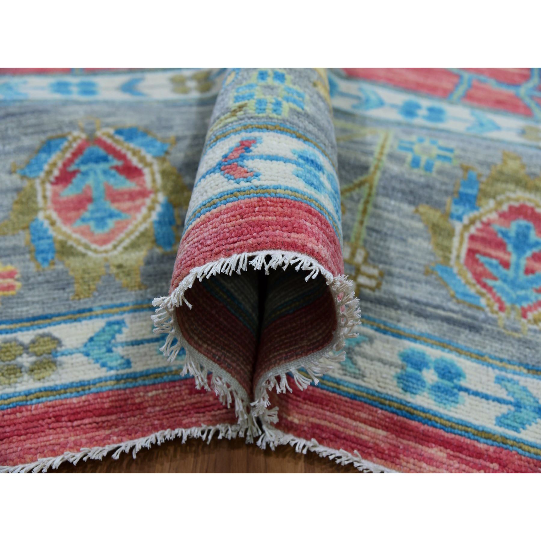 Oushak-And-Peshawar-Hand-Knotted-Rug-399695