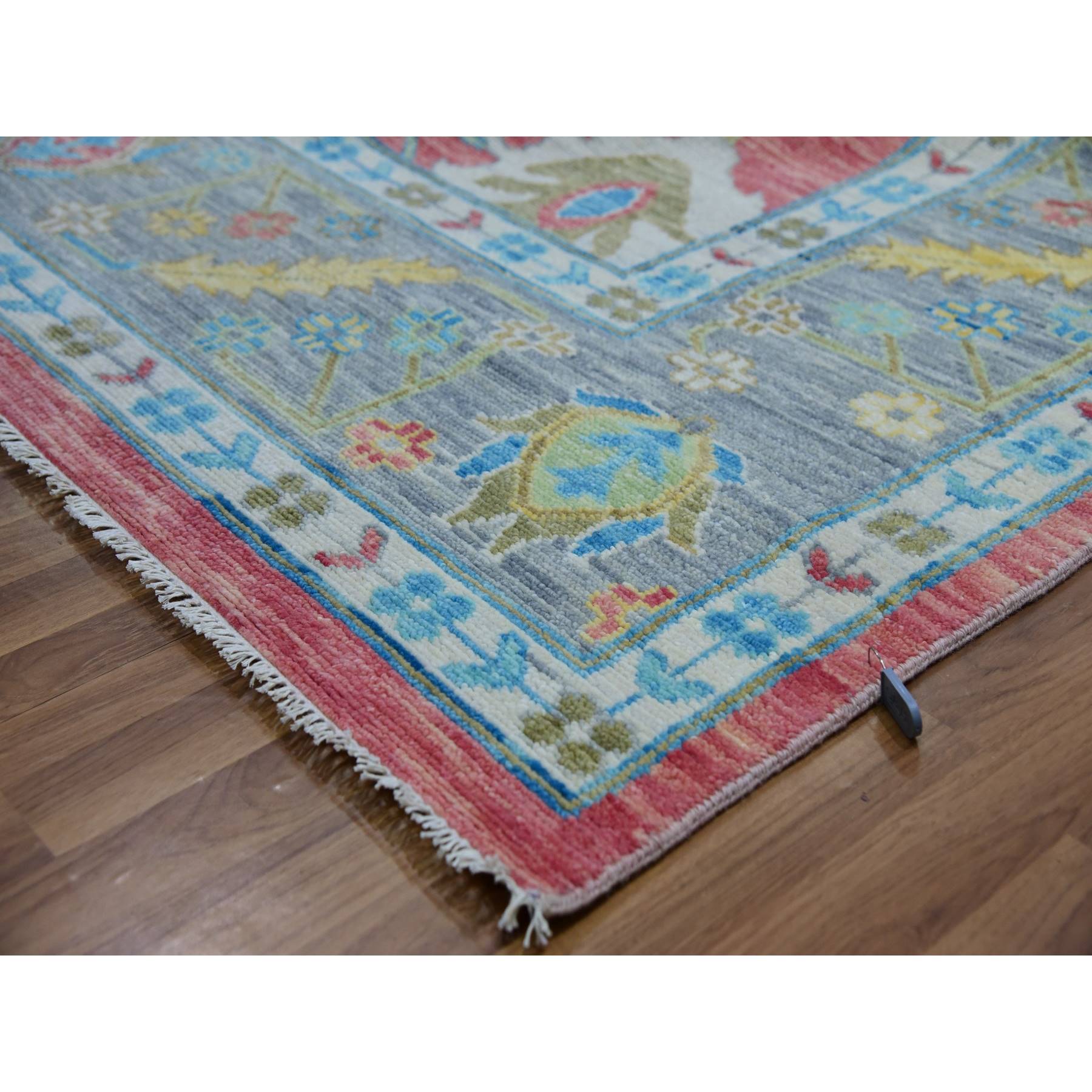 Oushak-And-Peshawar-Hand-Knotted-Rug-399695