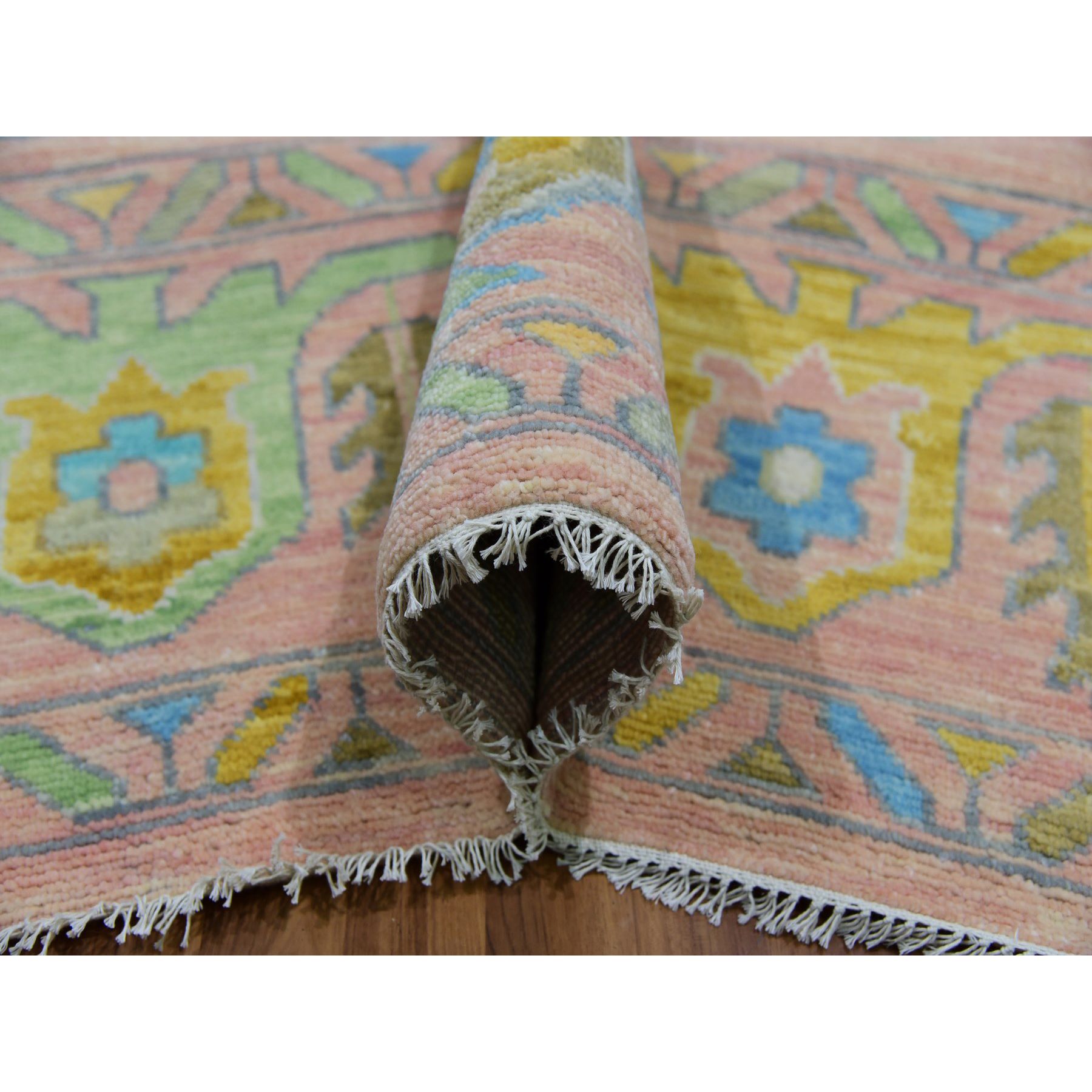 Oushak-And-Peshawar-Hand-Knotted-Rug-399705