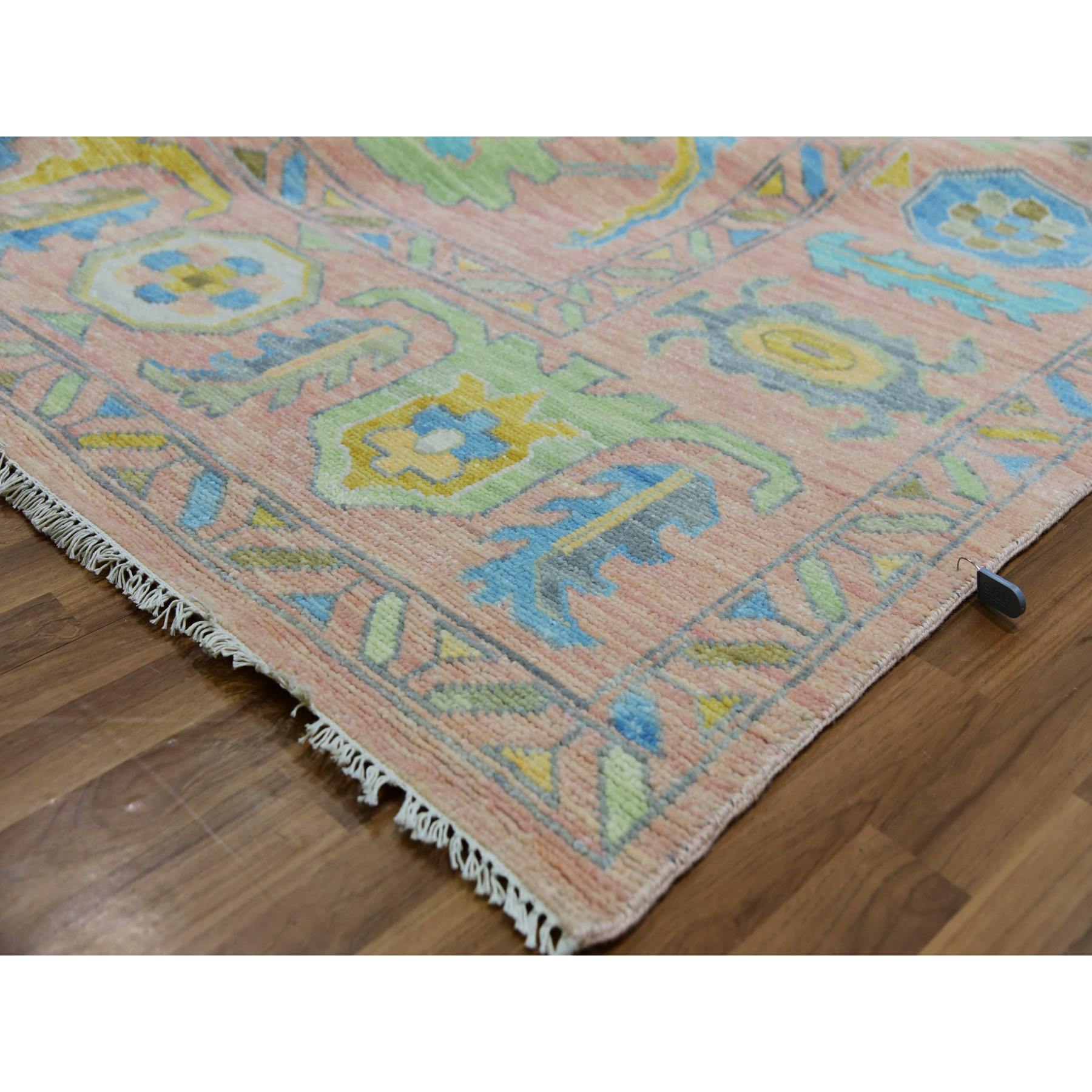 Oushak-And-Peshawar-Hand-Knotted-Rug-399705