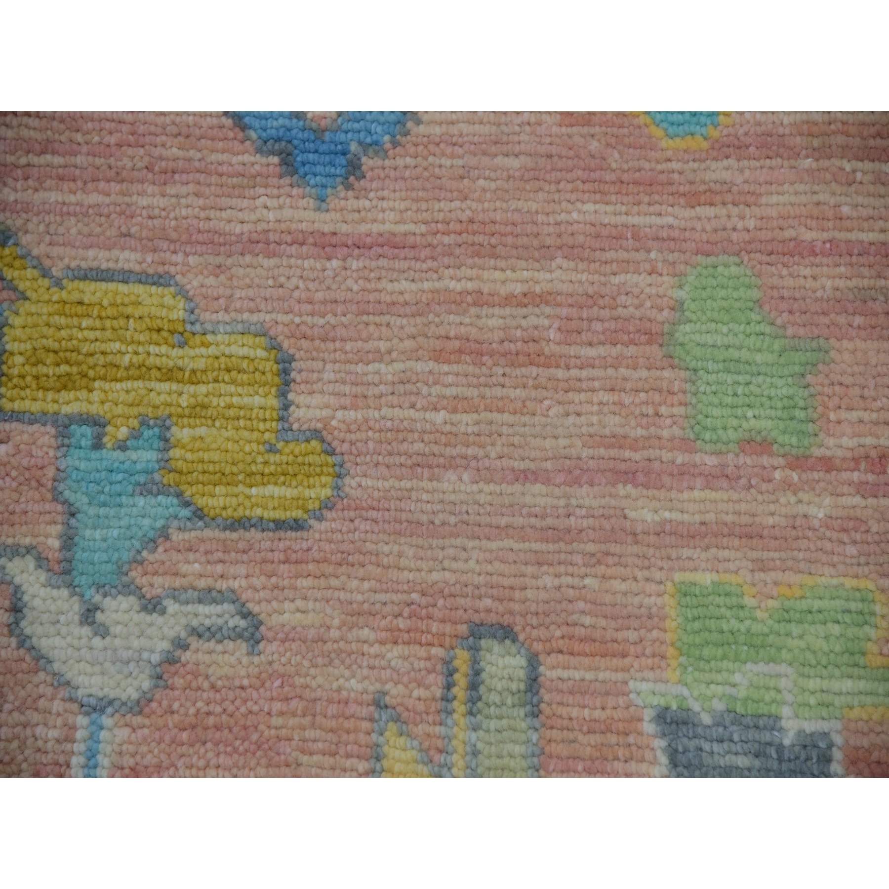 Oushak-And-Peshawar-Hand-Knotted-Rug-399705