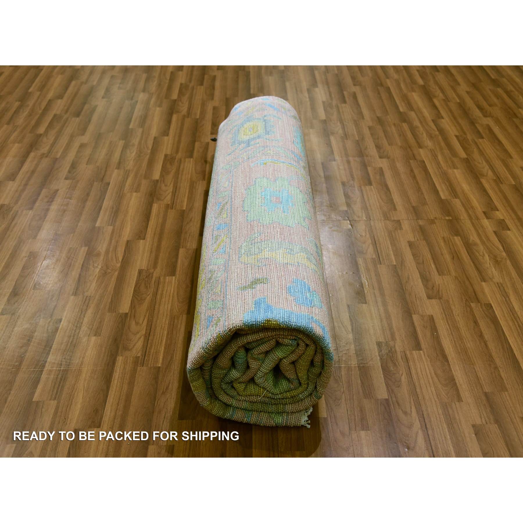 Oushak-And-Peshawar-Hand-Knotted-Rug-399705