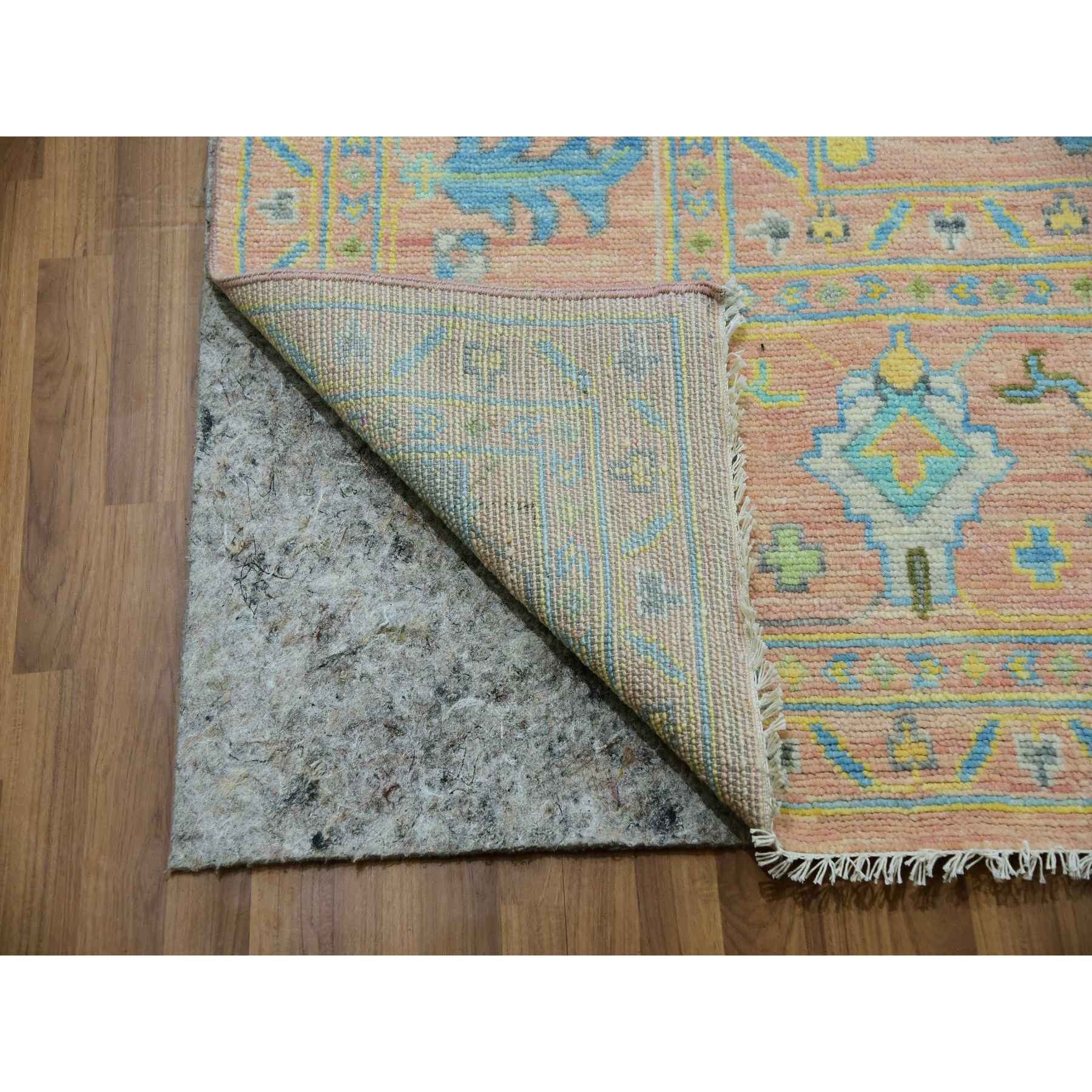 Oushak-And-Peshawar-Hand-Knotted-Rug-399730