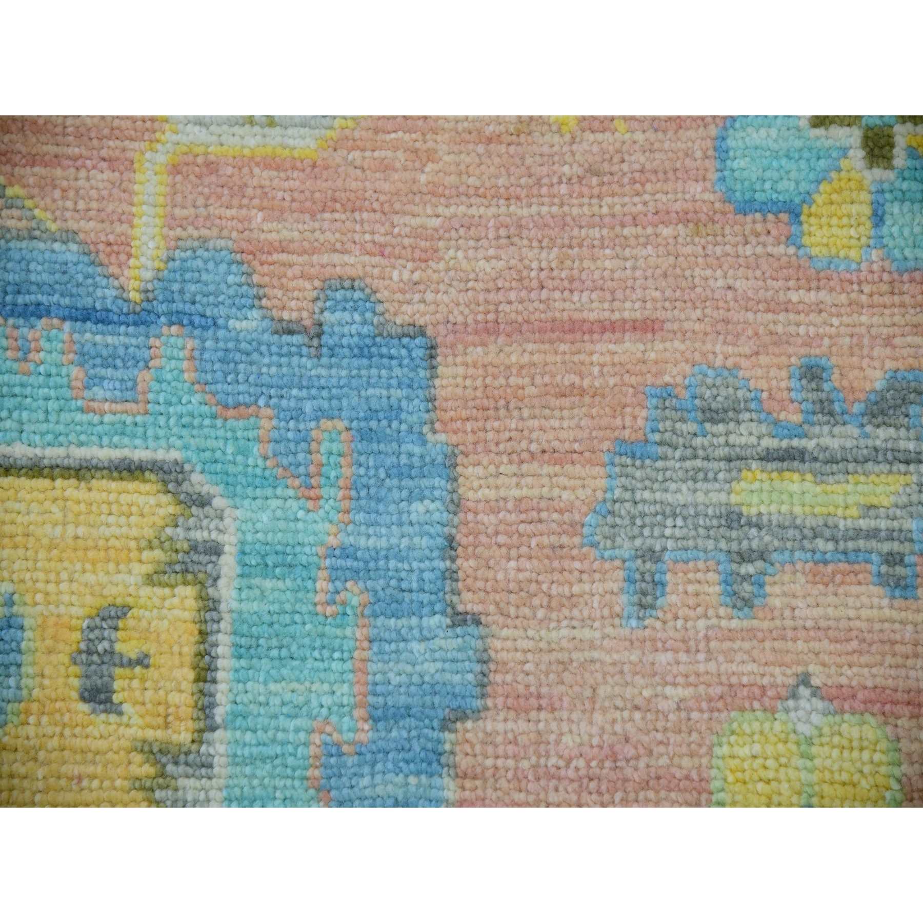 Oushak-And-Peshawar-Hand-Knotted-Rug-399730