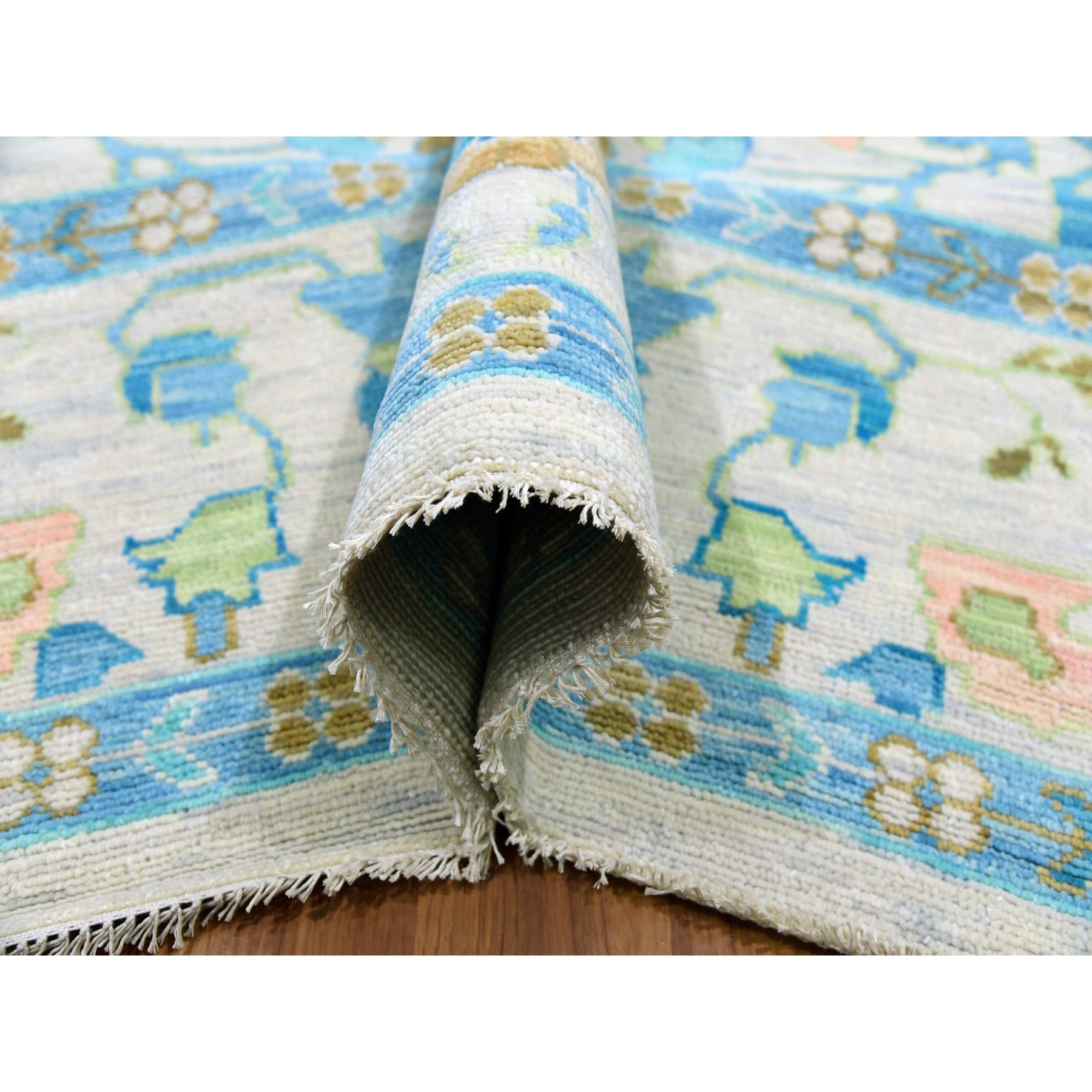 Oushak-And-Peshawar-Hand-Knotted-Rug-399735