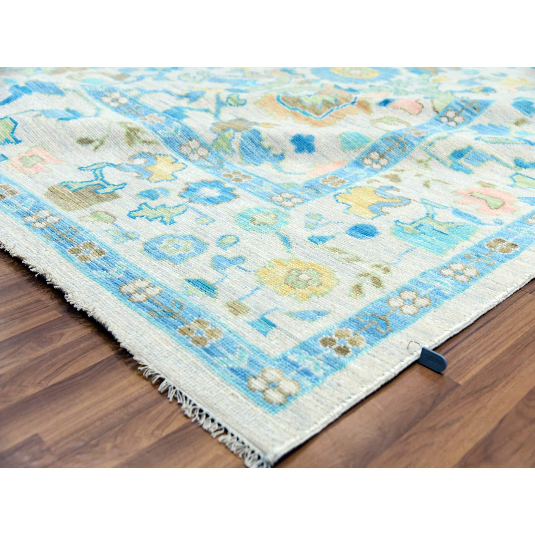 Oushak-And-Peshawar-Hand-Knotted-Rug-399735