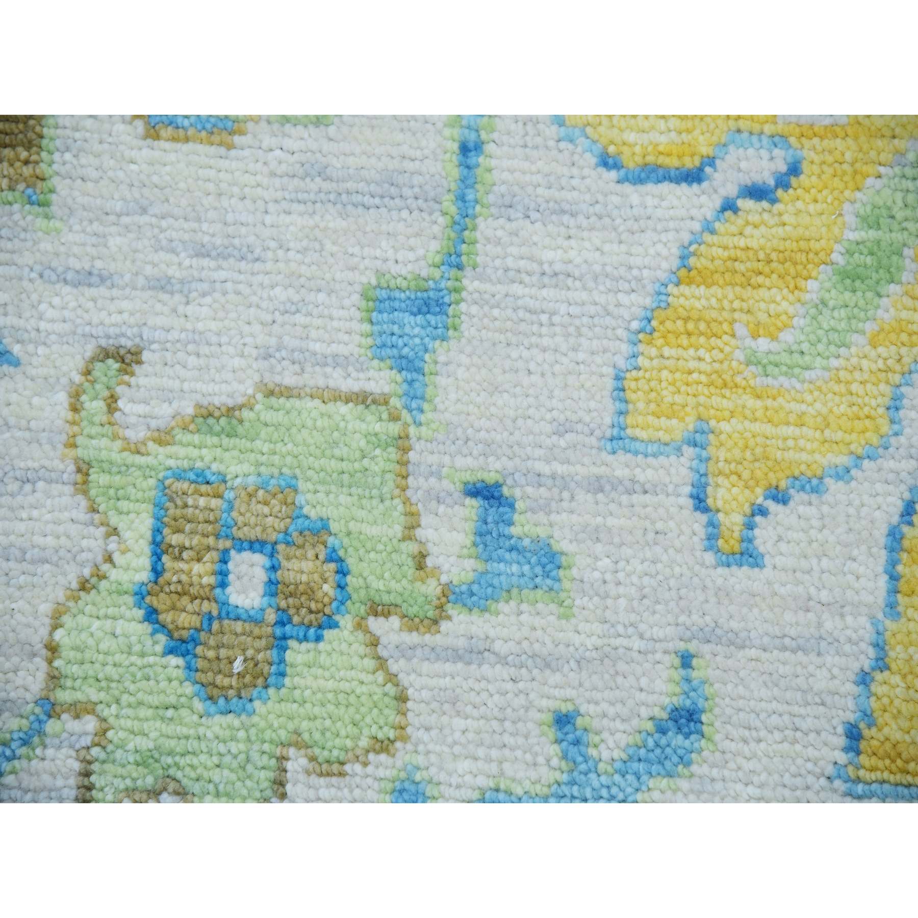 Oushak-And-Peshawar-Hand-Knotted-Rug-399735