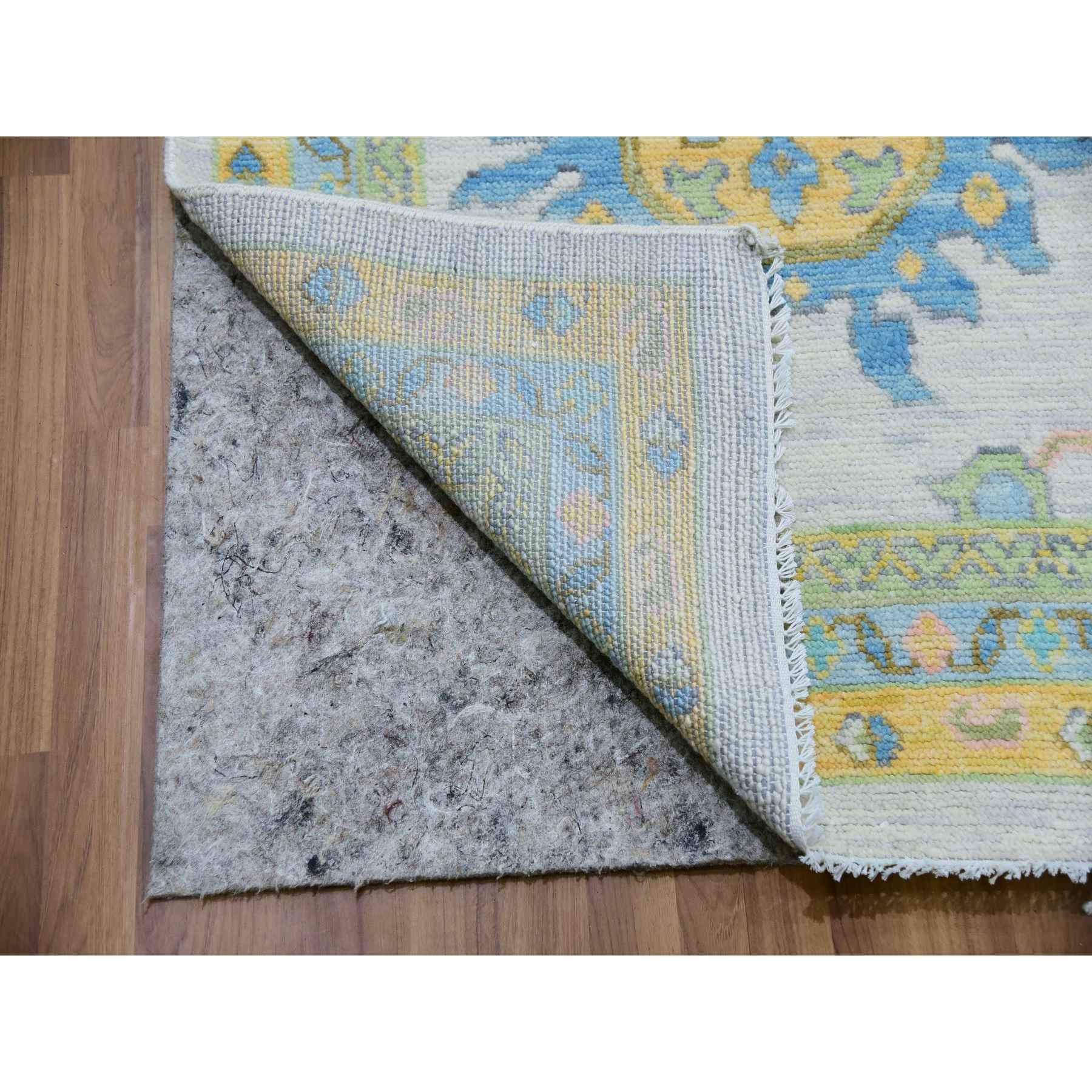Oushak-And-Peshawar-Hand-Knotted-Rug-399745