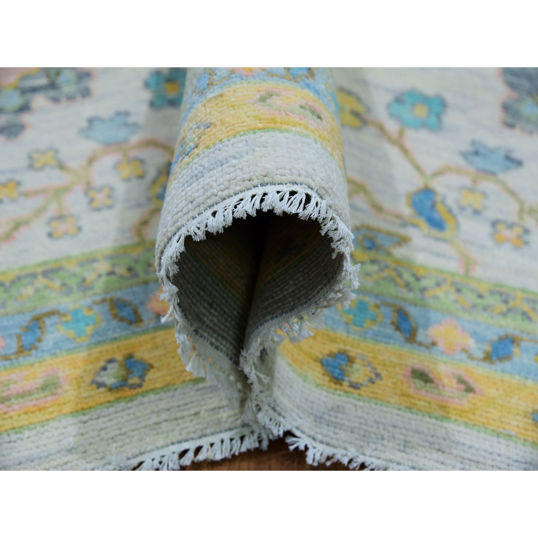 Oushak-And-Peshawar-Hand-Knotted-Rug-399745