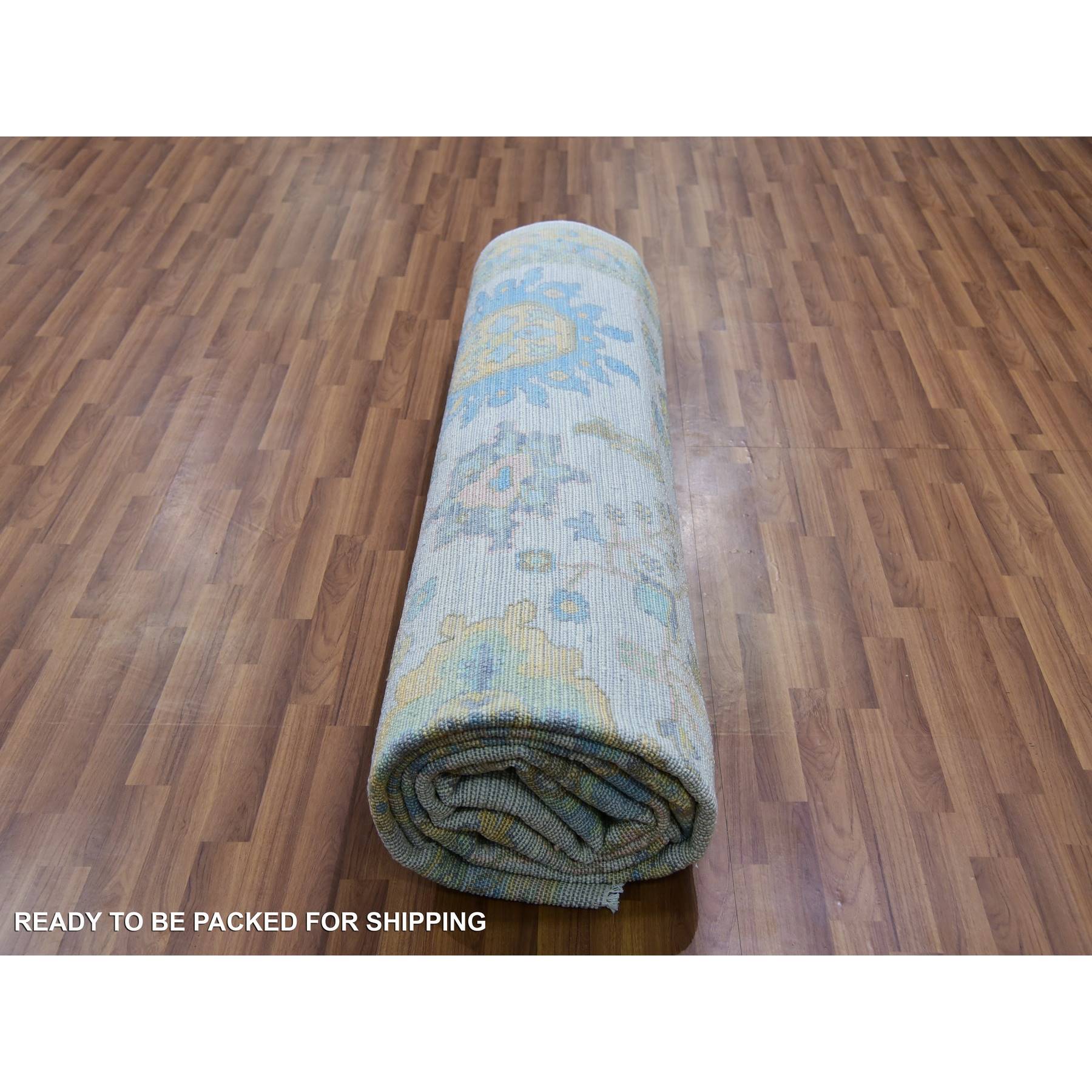 Oushak-And-Peshawar-Hand-Knotted-Rug-399745