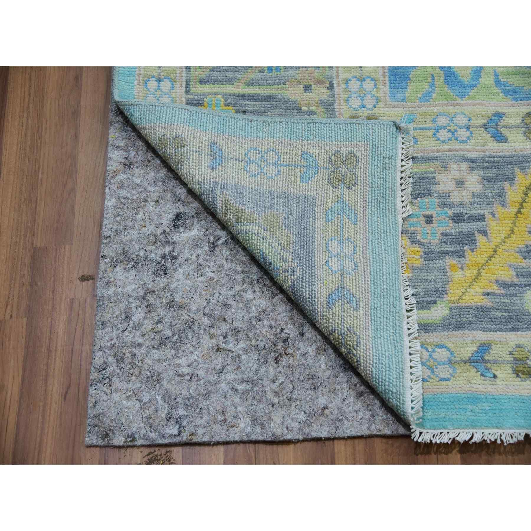 Oushak-And-Peshawar-Hand-Knotted-Rug-399765