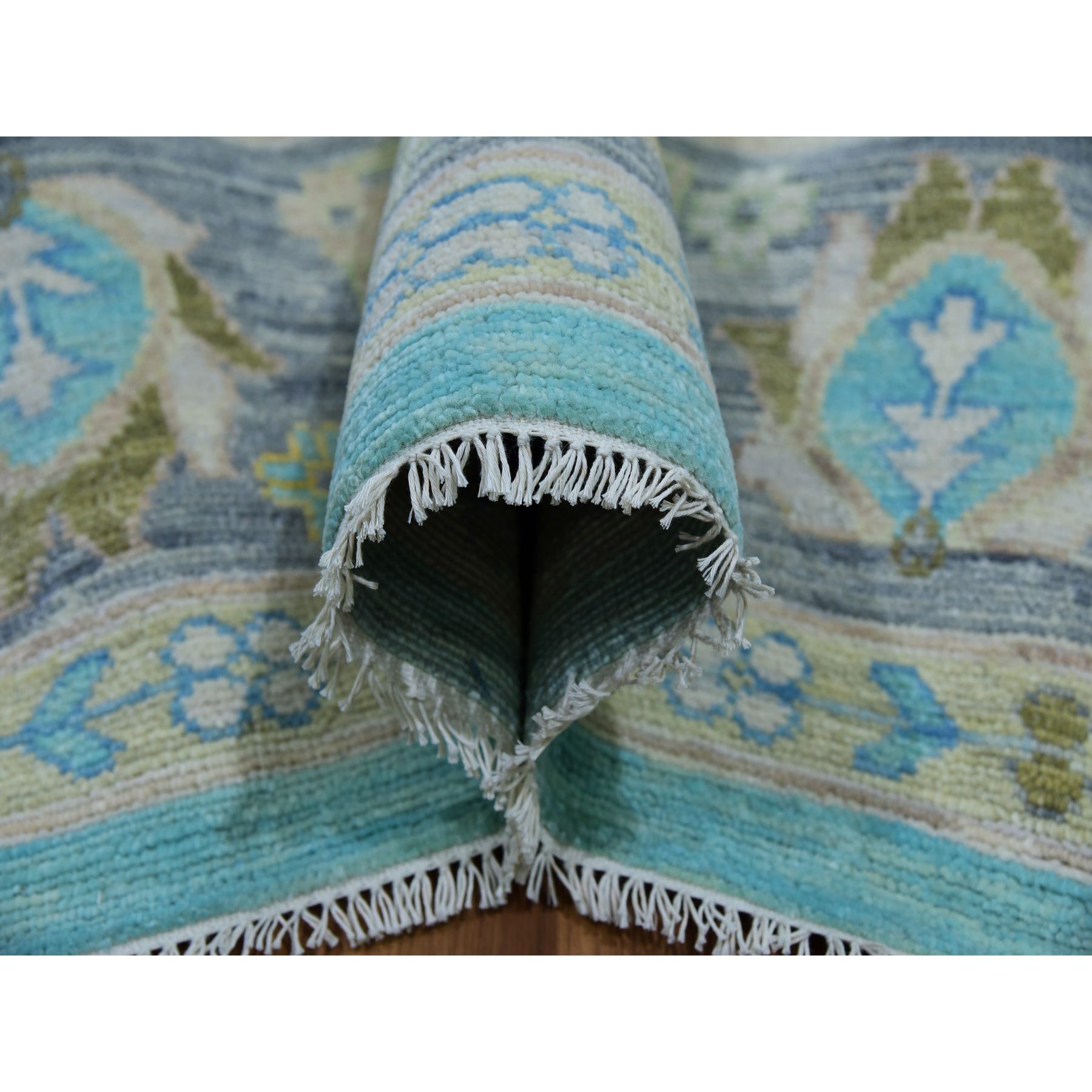 Oushak-And-Peshawar-Hand-Knotted-Rug-399765