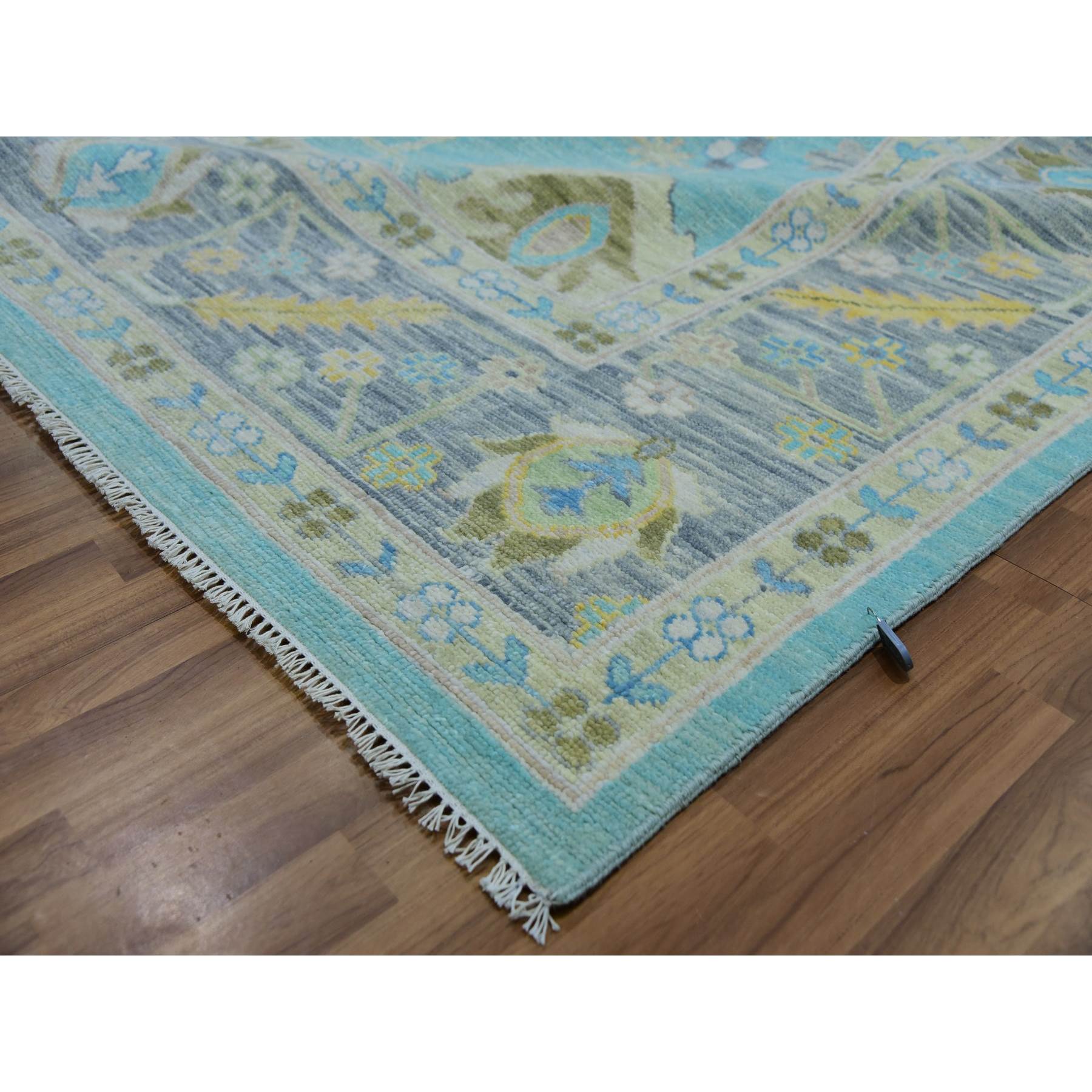 Oushak-And-Peshawar-Hand-Knotted-Rug-399765