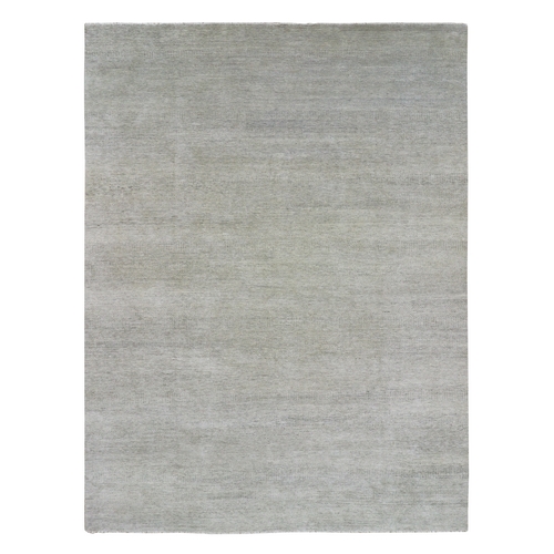 Templeton Gray, Natural Undyed Wool, Modern Hand Knotted Grass Design,  Tone on Tone Oriental Oversized Rug