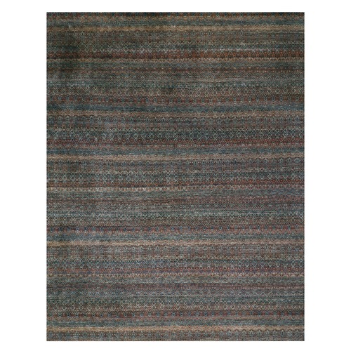 Walnut Brown, Tone On Tone, Hand Knotted Soft To The Touch 100% Wool, Kohinoor Herat With Diamond Shaped Small Geometric Repetitive Design, Oversized Oriental Rug