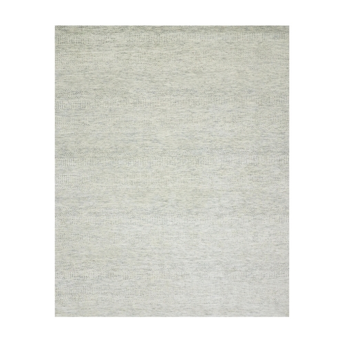 Balboa Mist Gray, Undyed 100% Wool With Grass Design, Tone On Tone, Vegetable Dyes, Hand Knotted Organic Sustainable Textile Oriental 