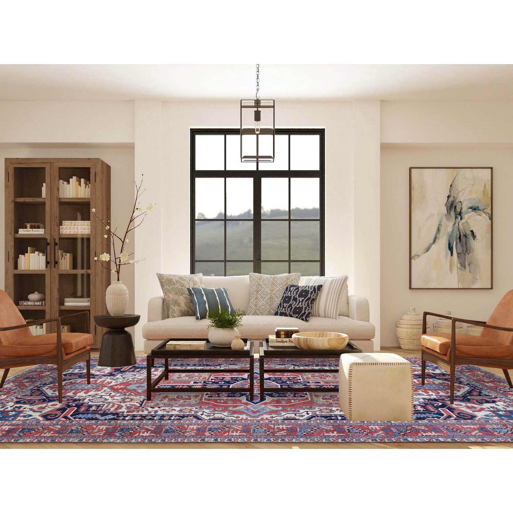 Heriz-Hand-Knotted-Rug-401525