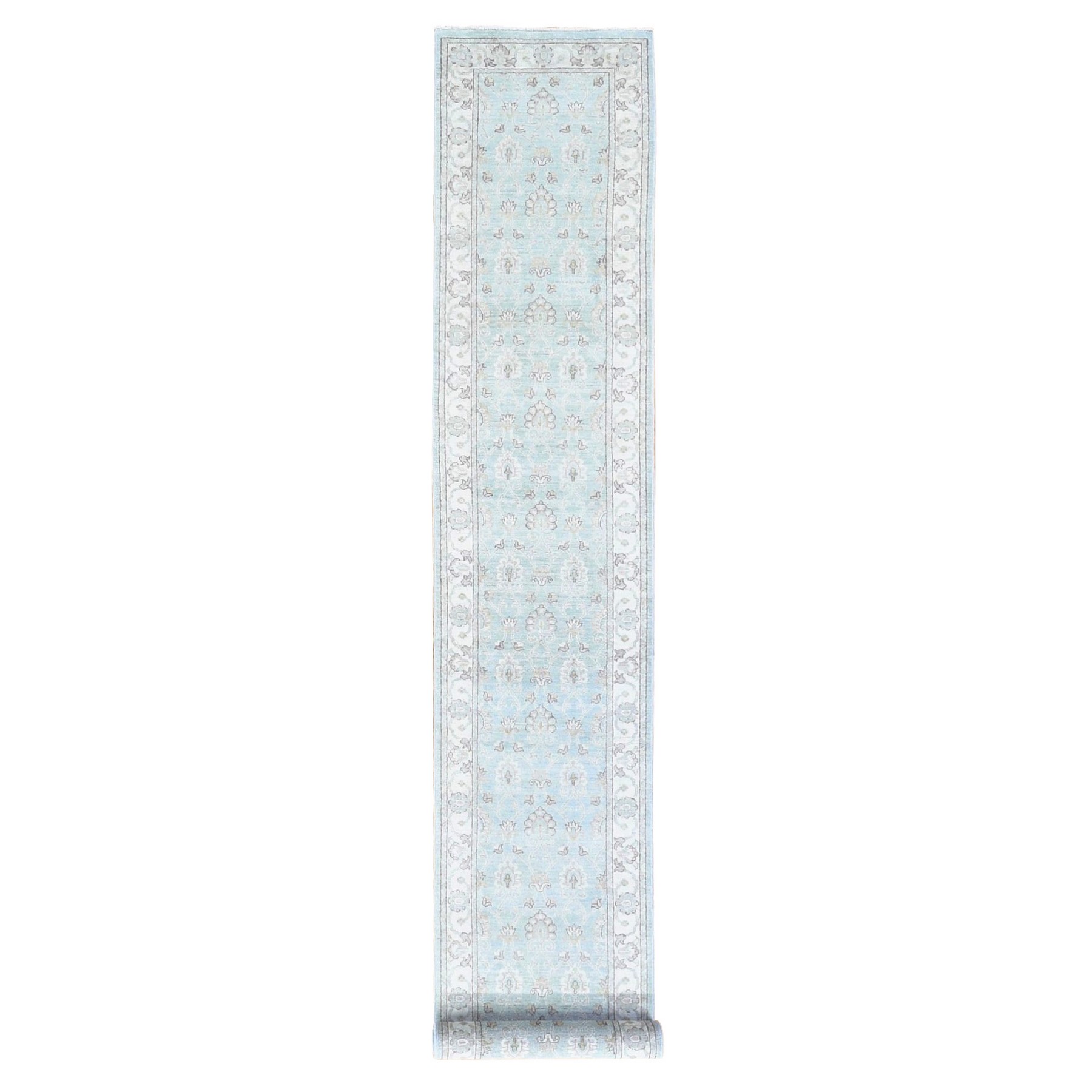 Oushak-And-Peshawar-Hand-Knotted-Rug-401270