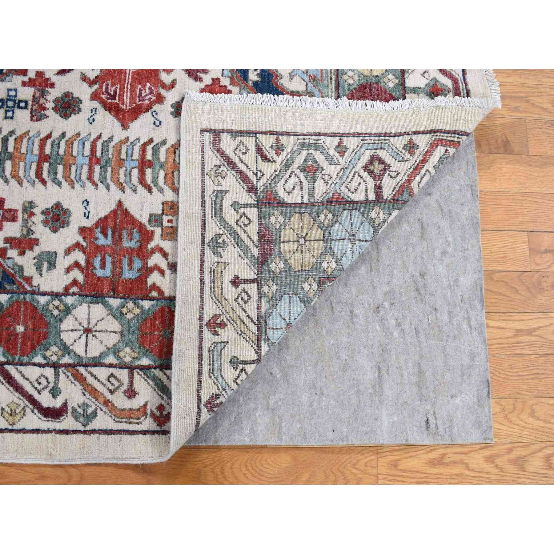 Oushak-And-Peshawar-Hand-Knotted-Rug-401360