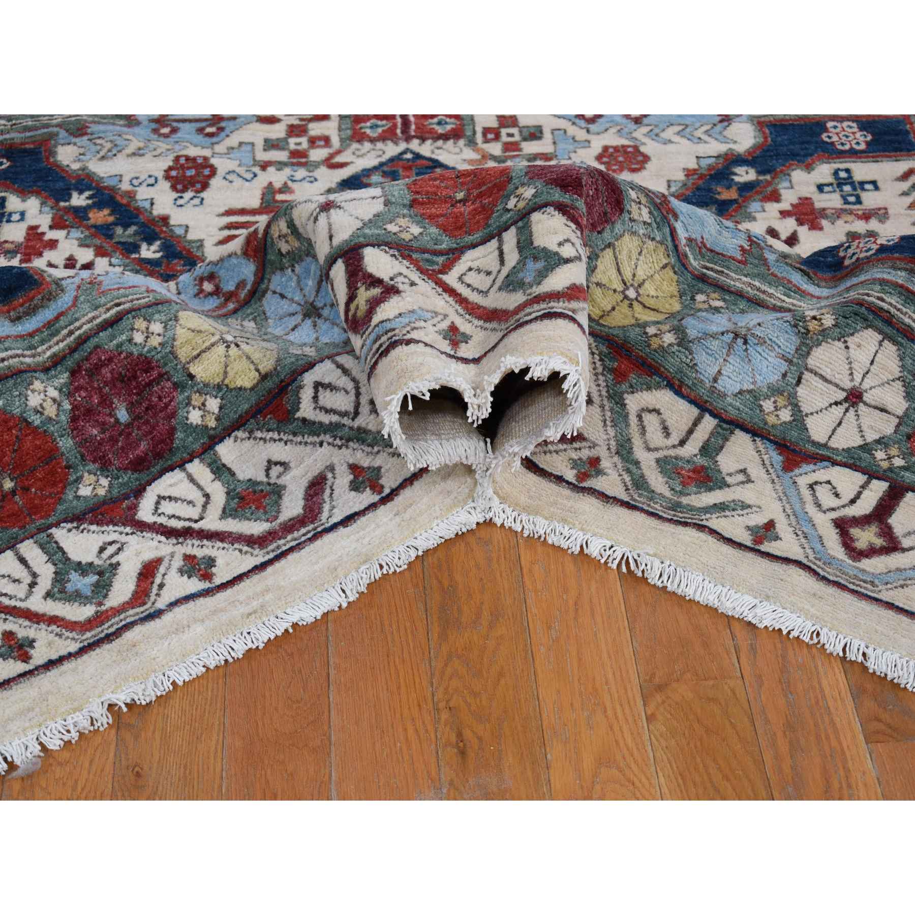 Oushak-And-Peshawar-Hand-Knotted-Rug-401360