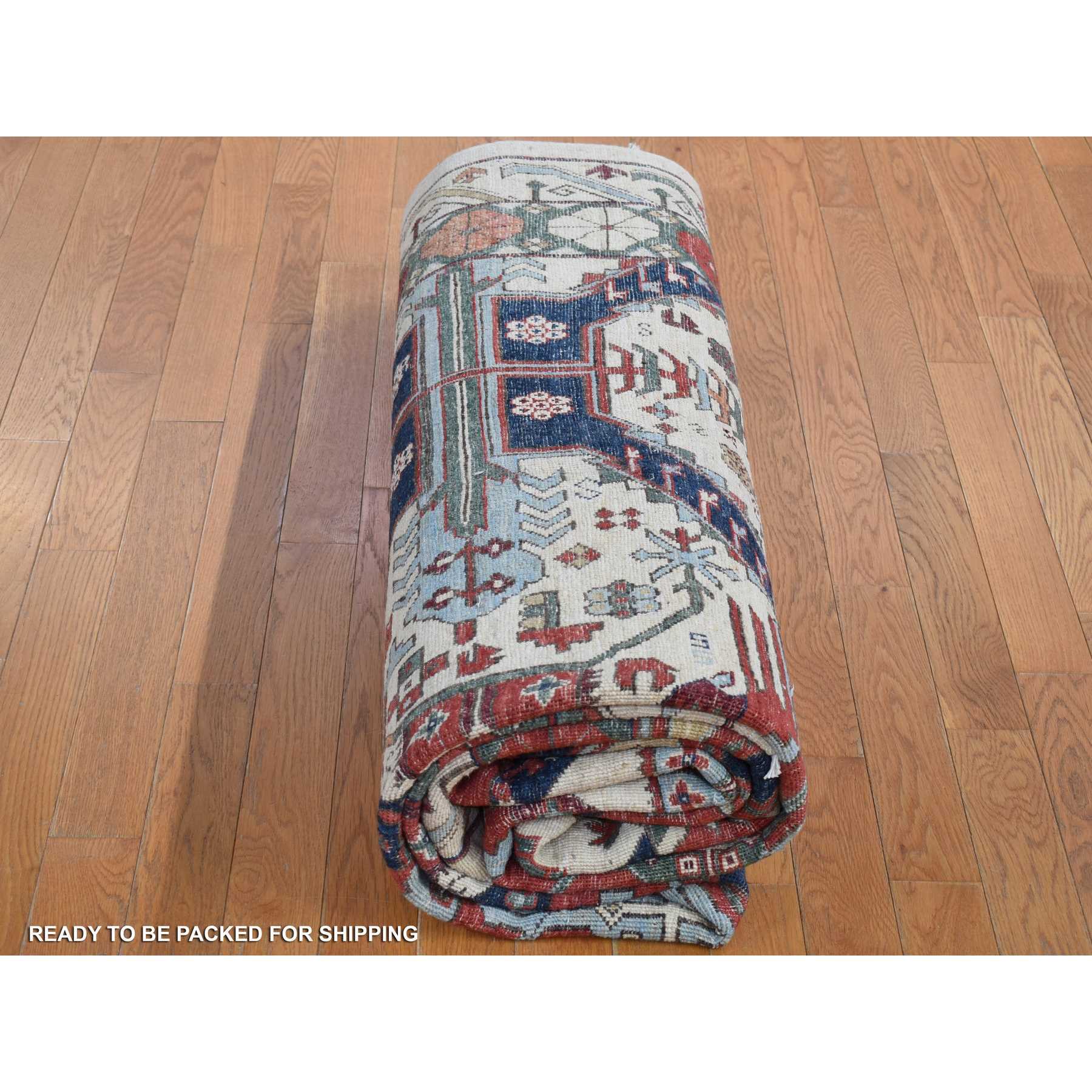 Oushak-And-Peshawar-Hand-Knotted-Rug-401360