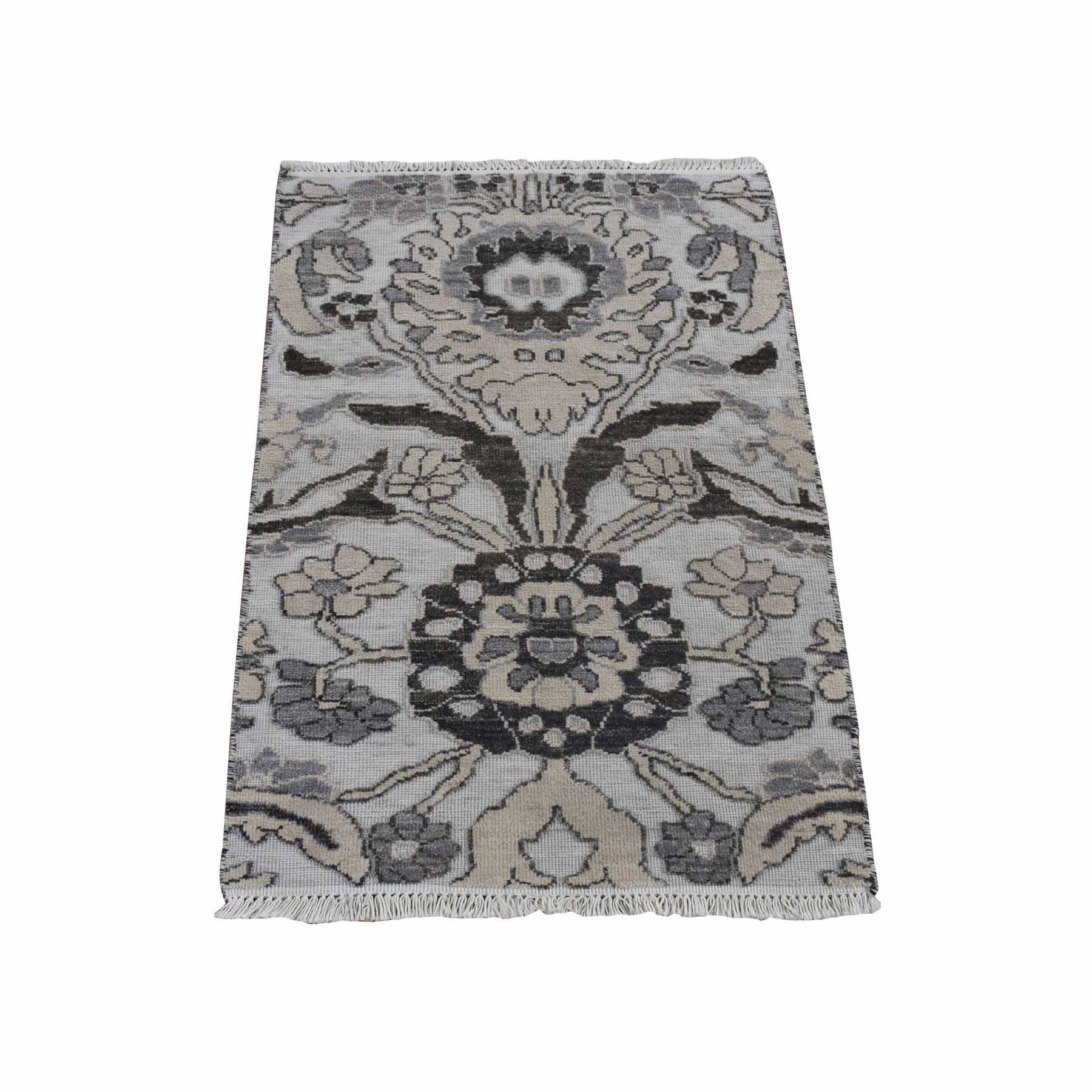 Oushak-And-Peshawar-Hand-Knotted-Rug-401885