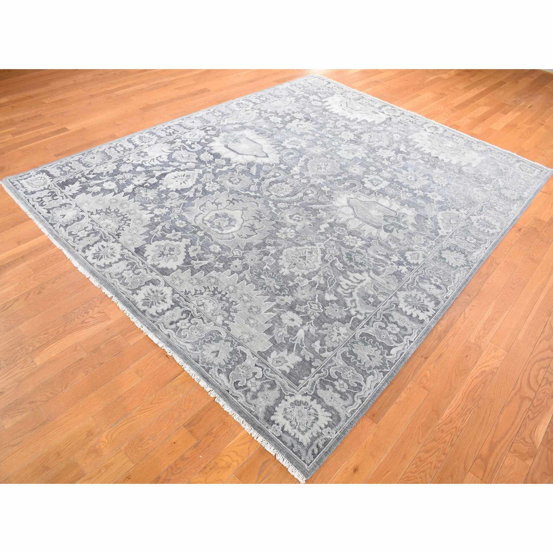 Oushak-And-Peshawar-Hand-Knotted-Rug-401925