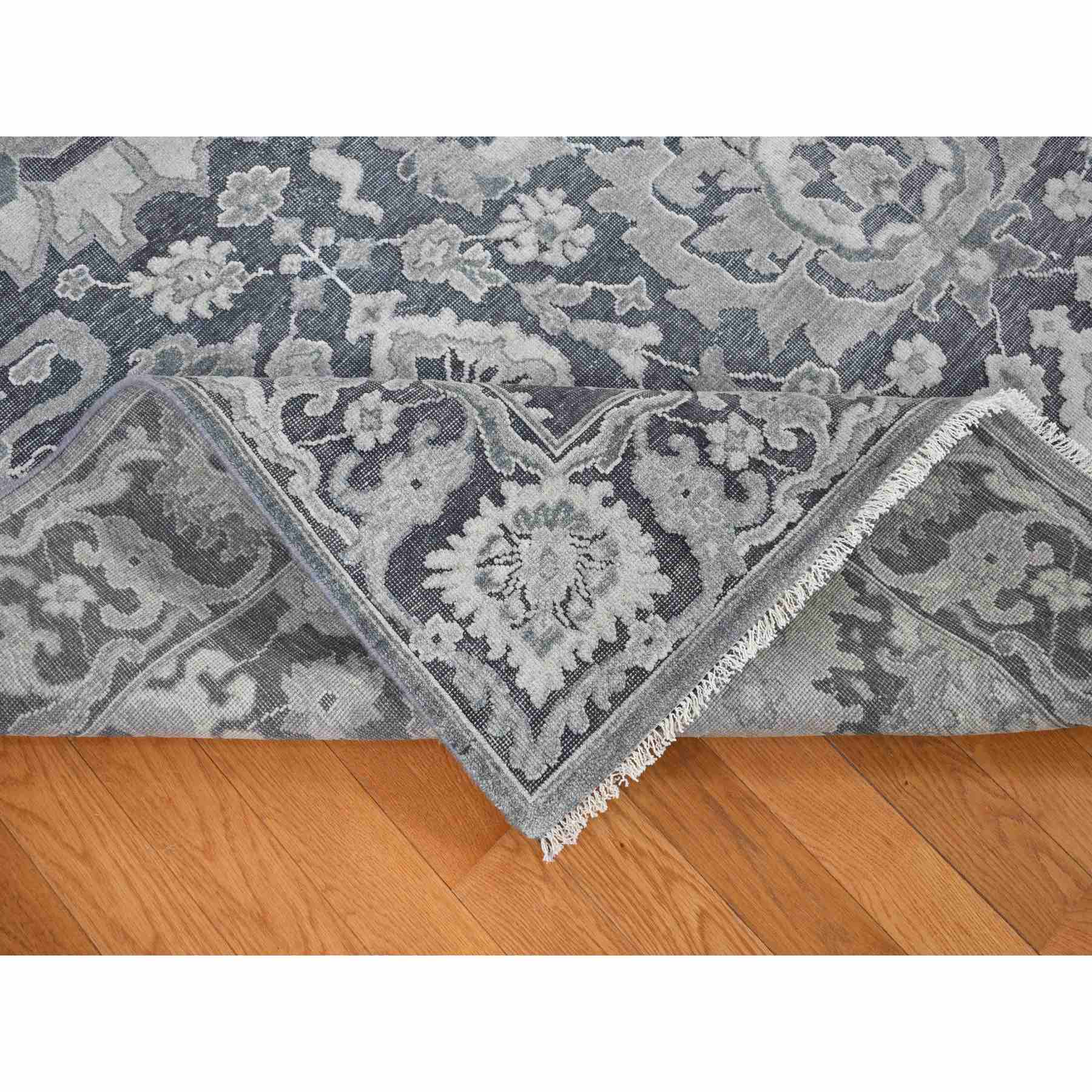 Oushak-And-Peshawar-Hand-Knotted-Rug-401925