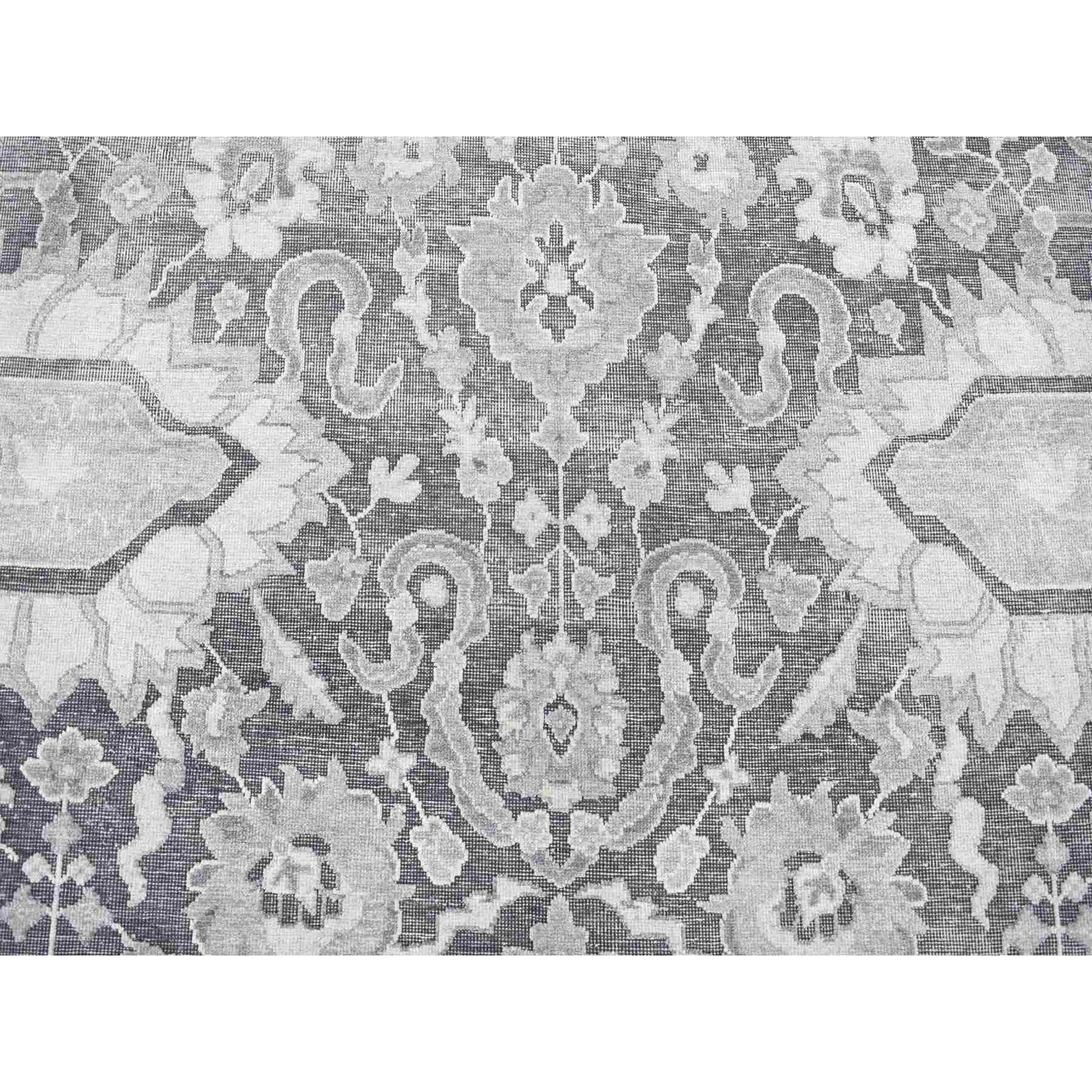 Oushak-And-Peshawar-Hand-Knotted-Rug-401925