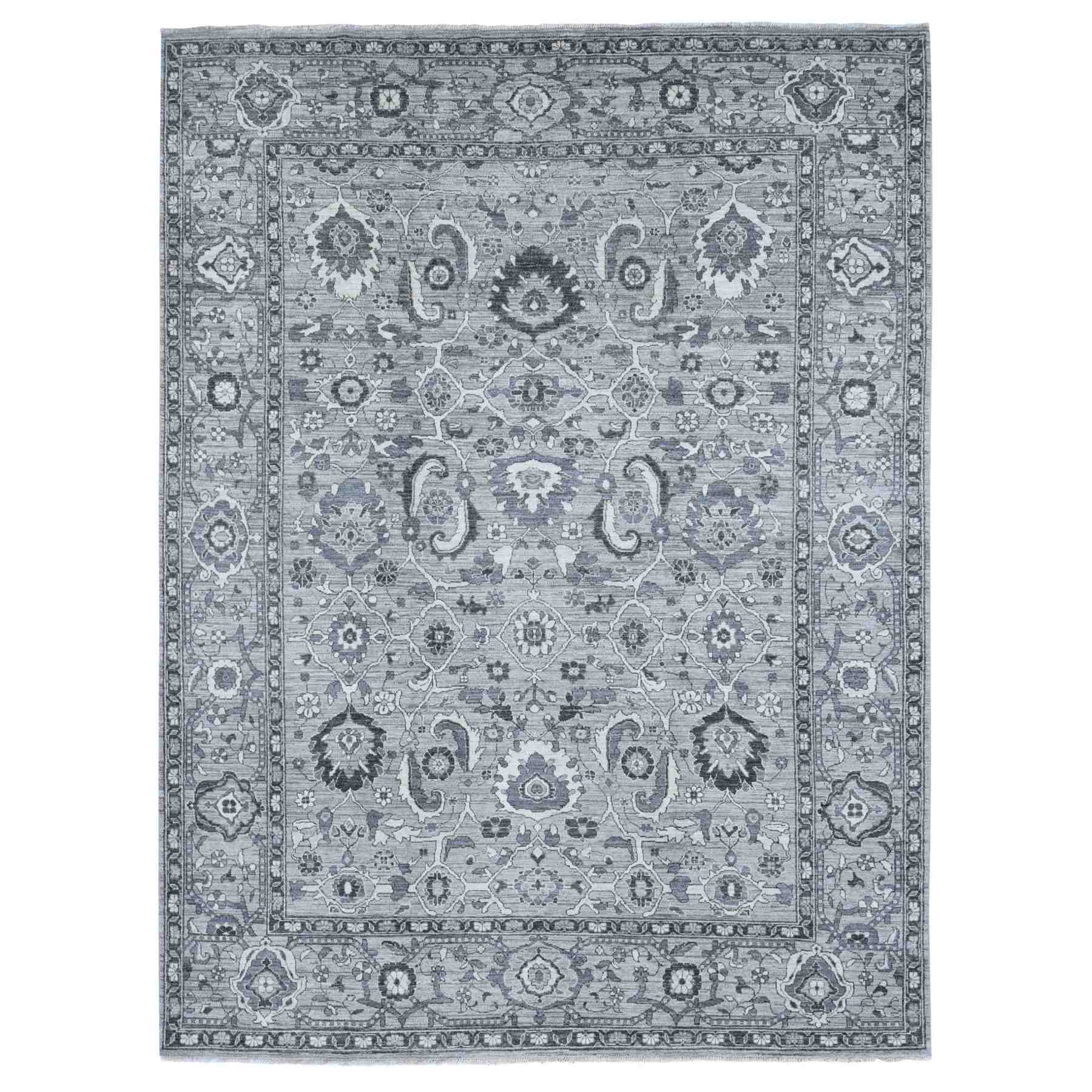 Oushak-And-Peshawar-Hand-Knotted-Rug-402260