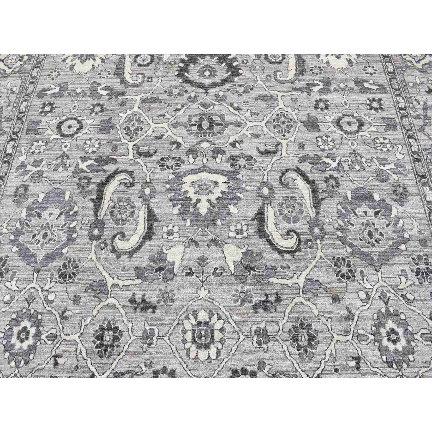 Oushak-And-Peshawar-Hand-Knotted-Rug-402260