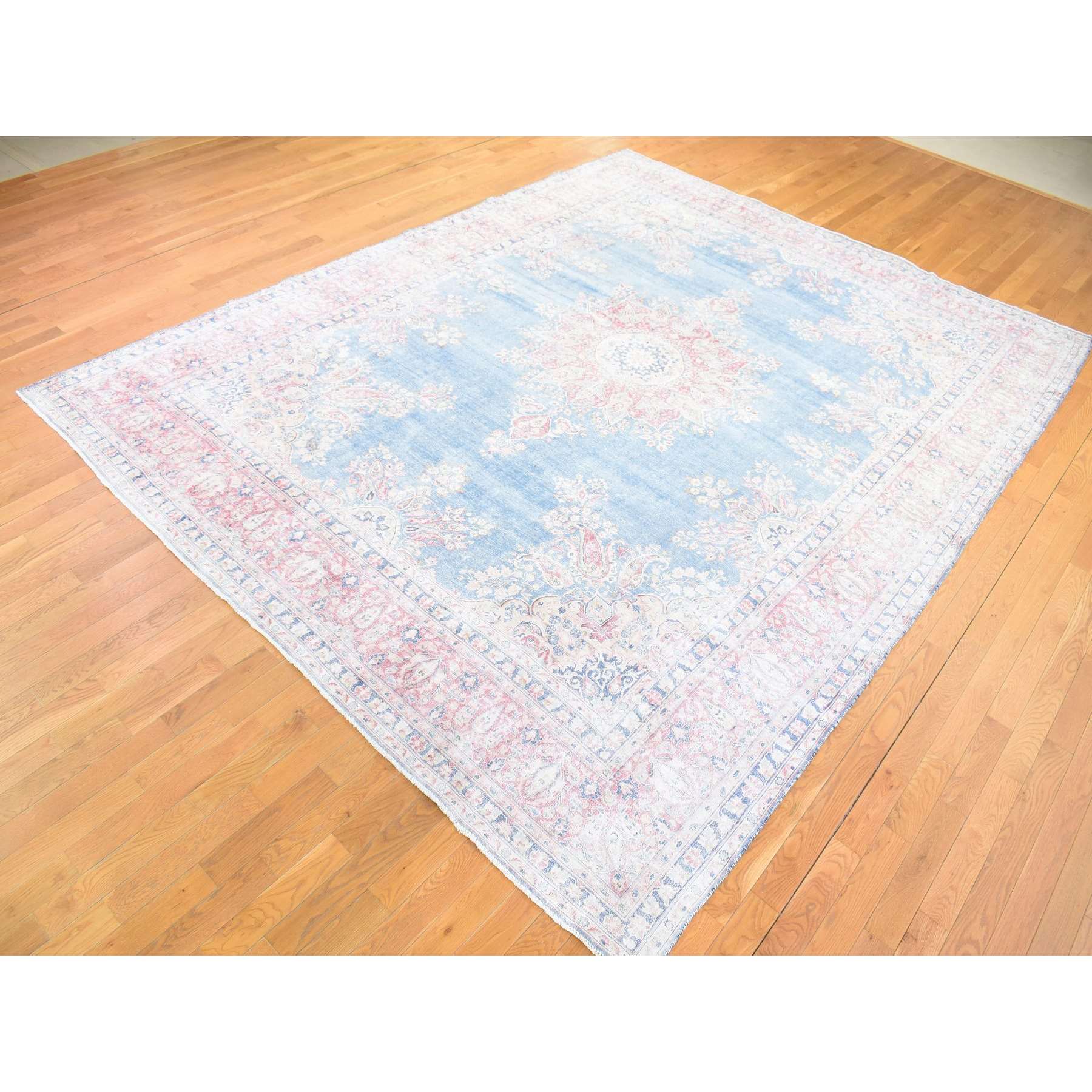 Overdyed-Vintage-Hand-Knotted-Rug-400695